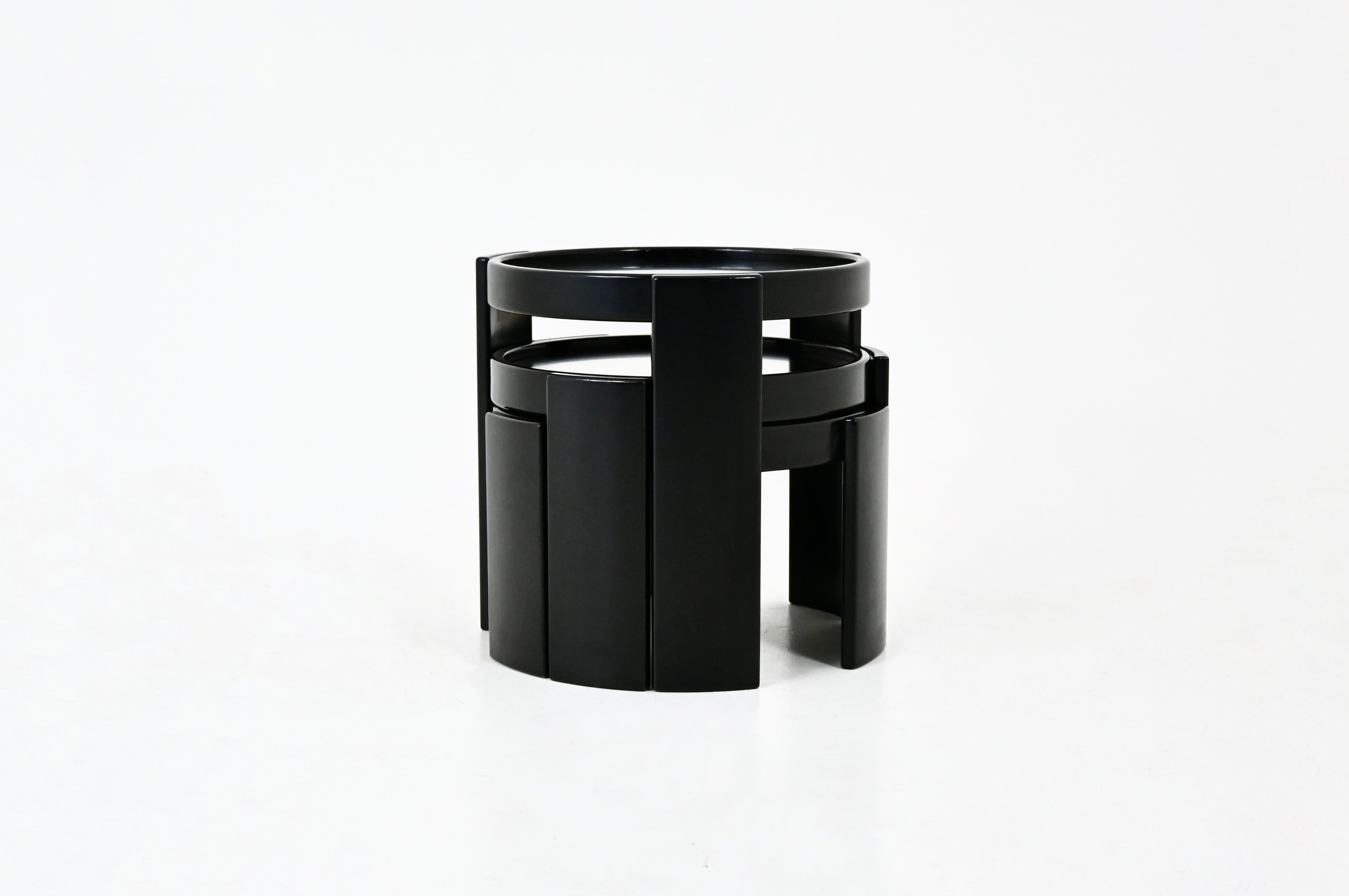 Wood Model 780 Nesting Tables by Gianfranco Frattini for Cassina, 1960s, Set of 3