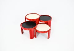 Tavolini nidificanti Model 780 di Gianfranco Frattini per Cassina, anni '60, set da 4