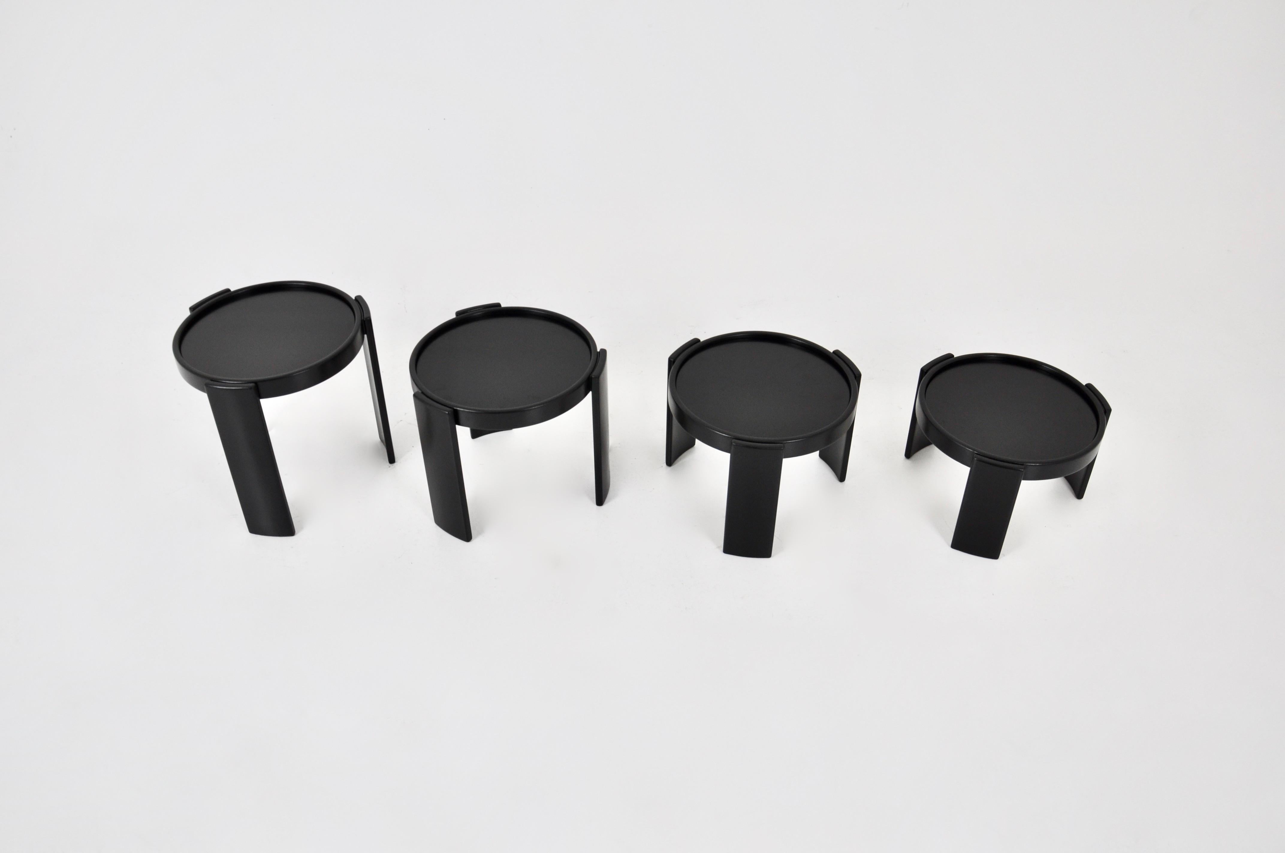 Mid-20th Century Model 780 Nesting Tables by Gianfranco Frattini for Cassina, 1960s Set of 4