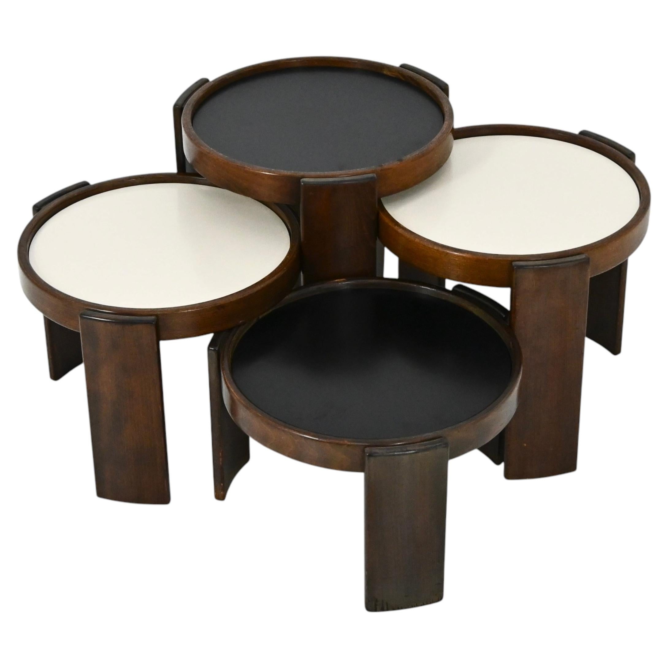 Model 780 Nesting Tables by Gianfranco Frattini for Cassina, 1960s, Set of 4