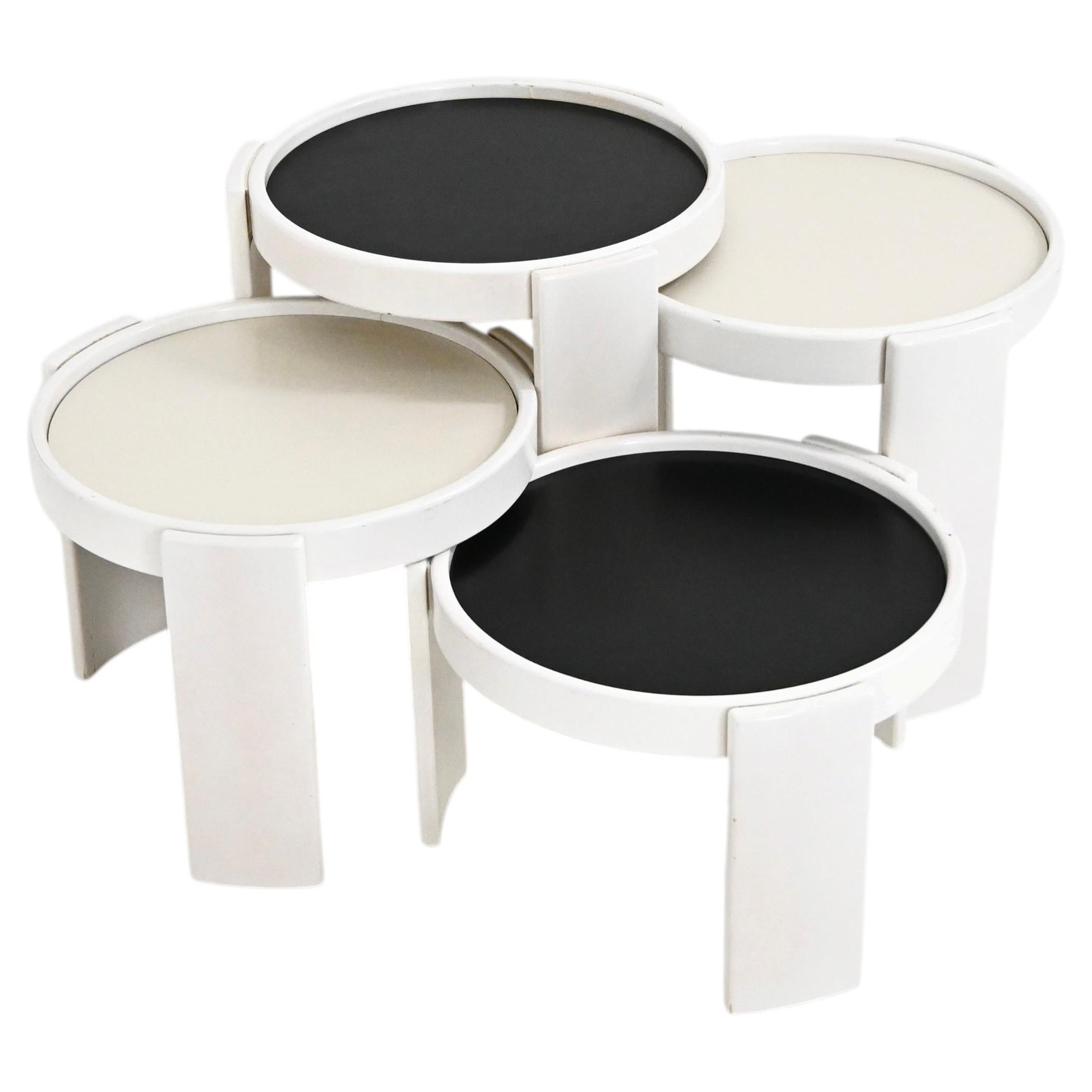 Mesas nido Modelo 780 de Gianfranco Frattini para Cassina, Años 60, Juego de 4