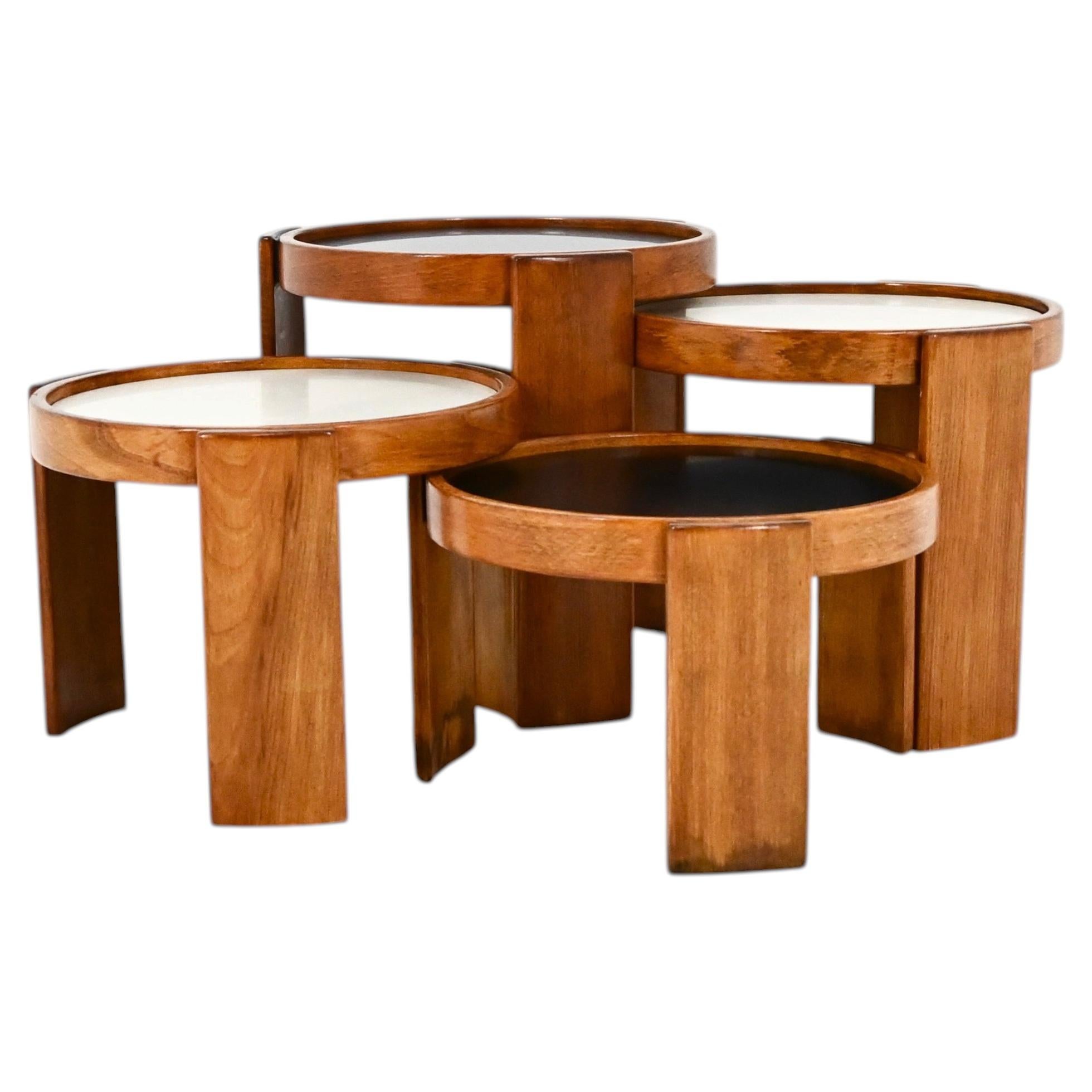 Model 780 Nesting Tables by Gianfranco Frattini for Cassina, 1960s, Set of 4