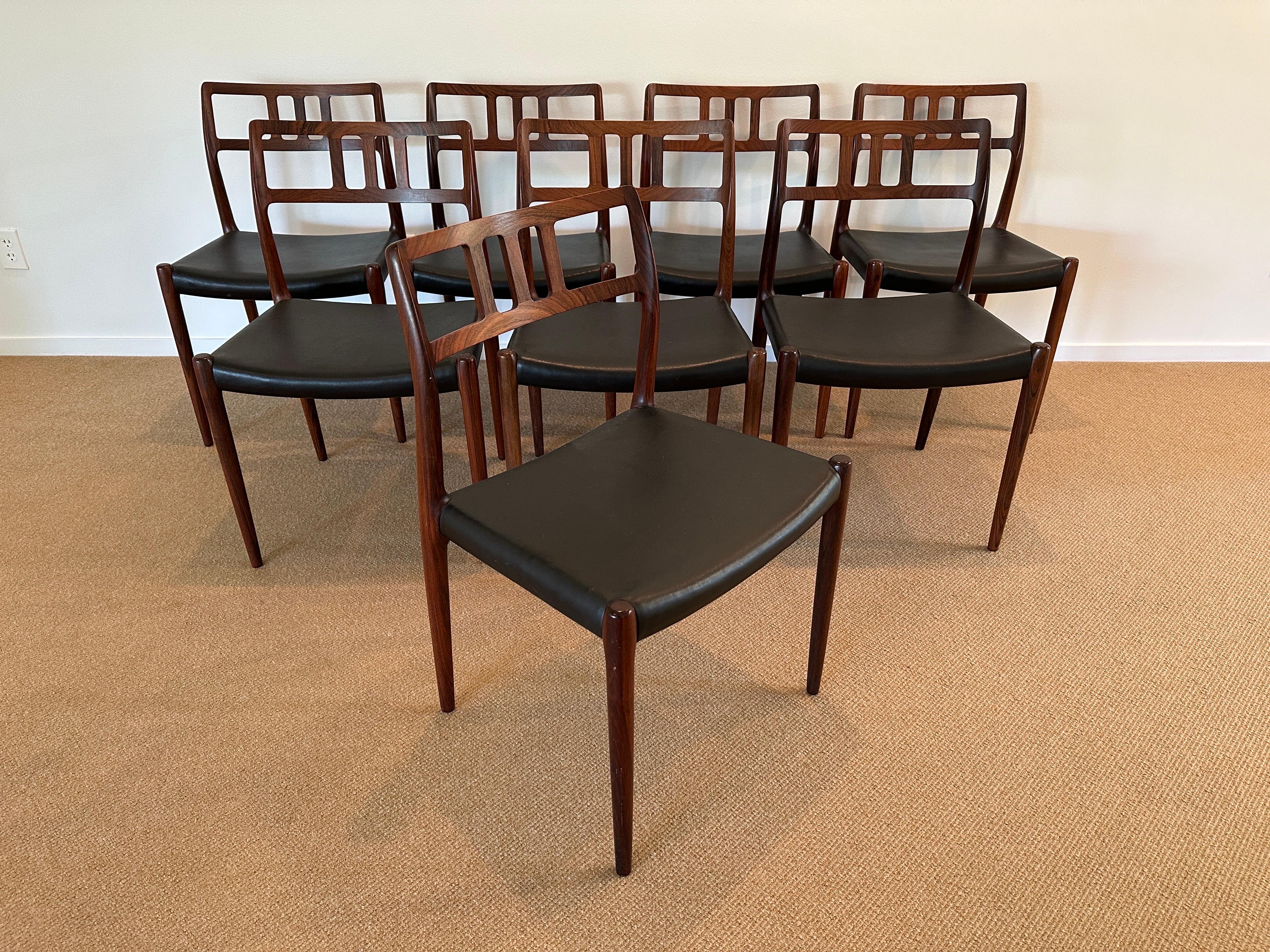 Model 79 Rosewood Chairs by Niels O. Møller for J.L. Møllers Møbelfabrik For Sale 4