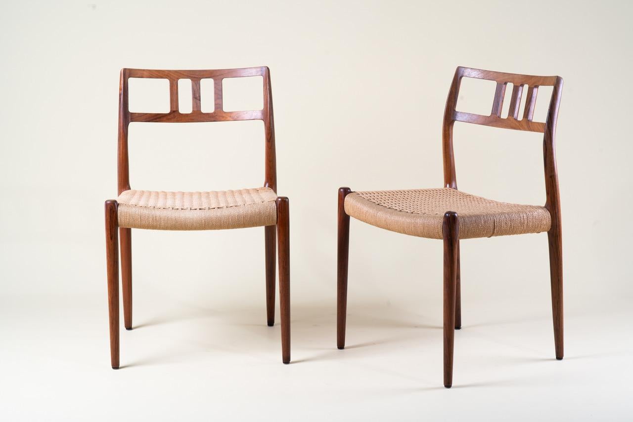 Model 79 Rosewood Chairs - Set of 2 - by Niels Otto Møller en vente 6