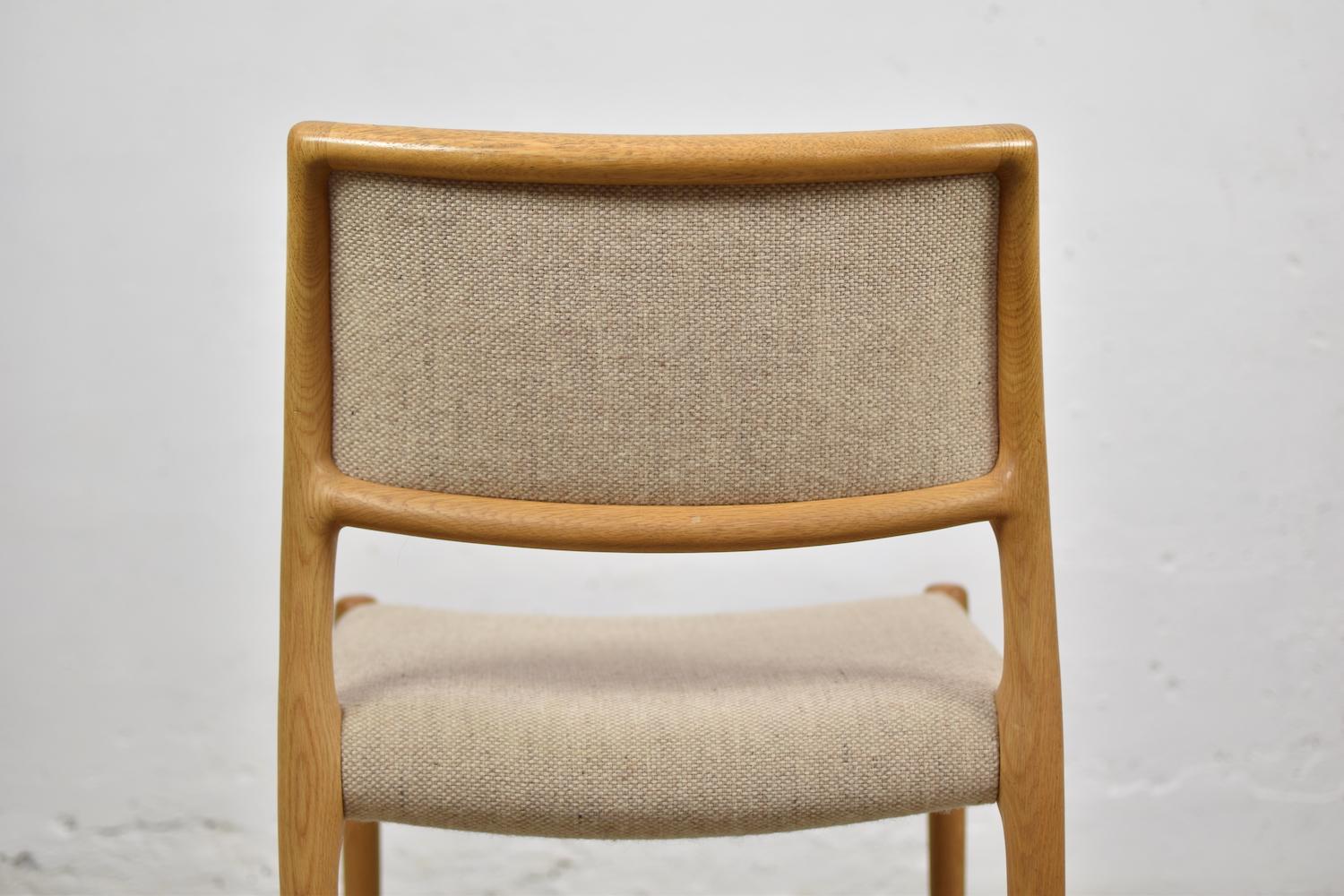 Fabric Model 80 Chairs by Niels Otto Møller for J.L.Møllers Mobelfabrik, Denmark, 1950s