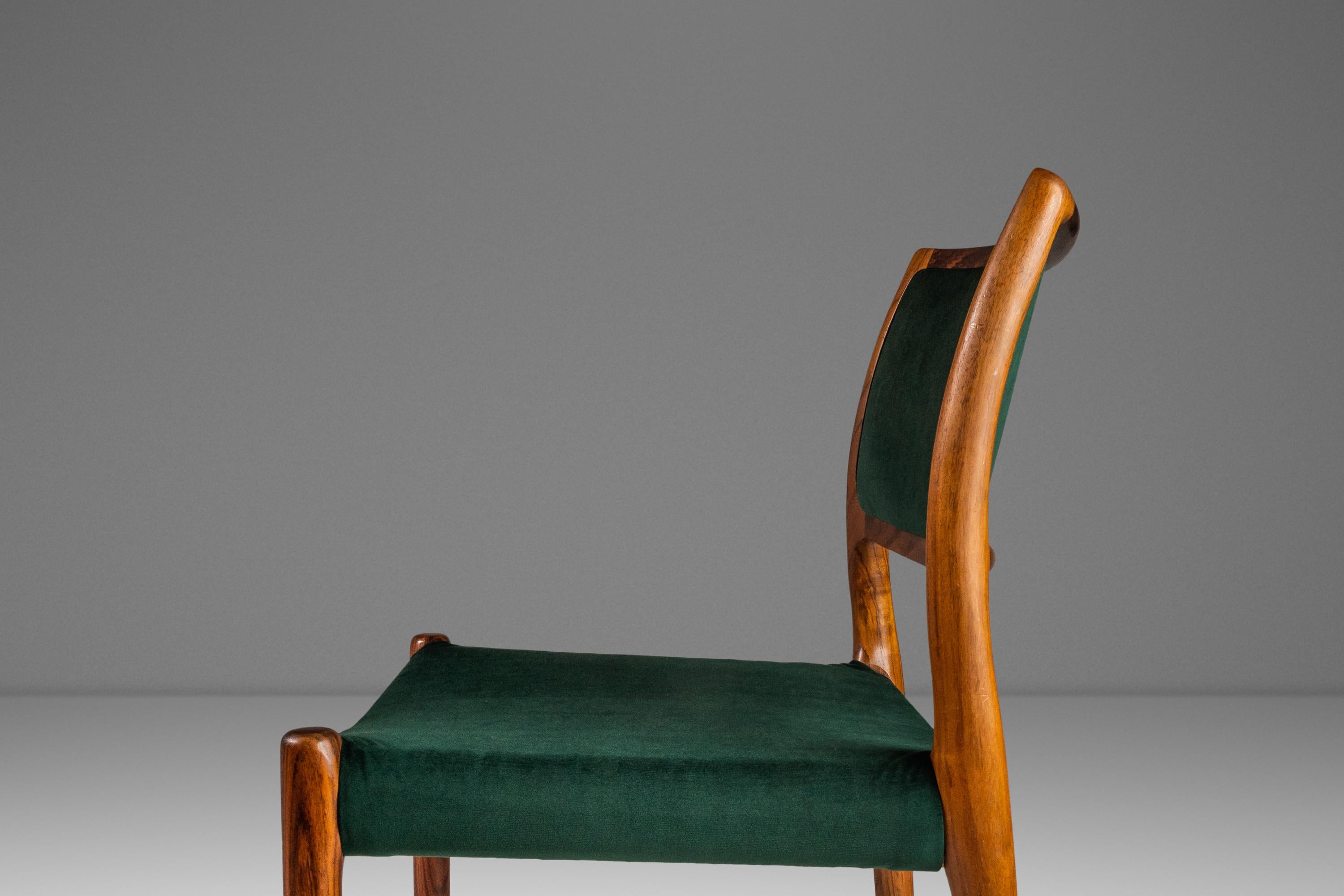 Model 80 Desk / Dining Chair in Rosewood by Niels Møller for J.L. Møller, 1960s For Sale 4
