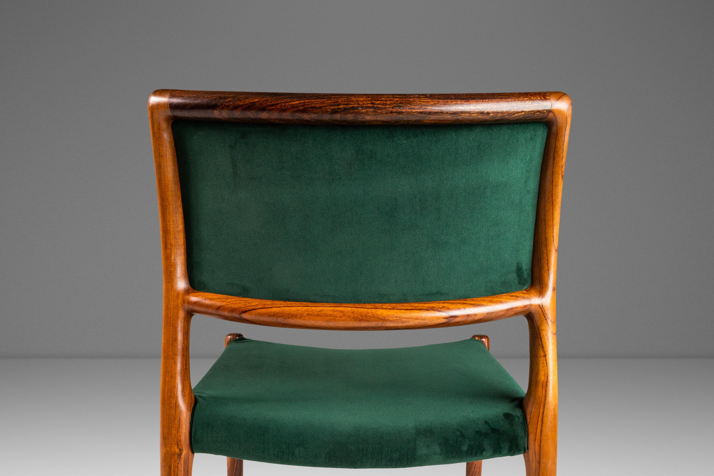 Model 80 Desk / Dining Chair in Rosewood by Niels Møller for J.L. Møller, 1960s For Sale 5