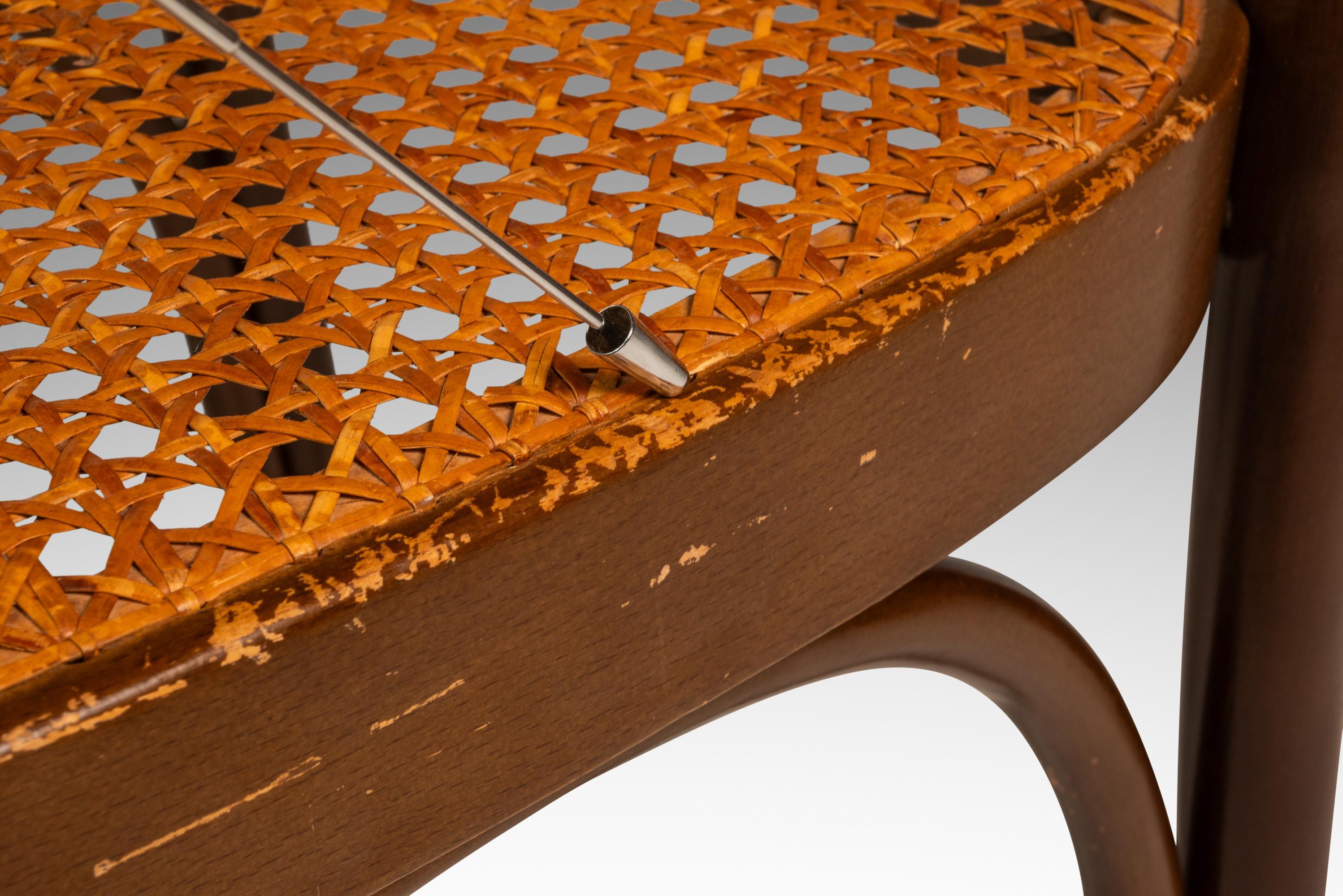 Model 811 Side Chair, Josef Frank, Stendig w/ Original Cane, Poland, c. 1960s in vendita 8