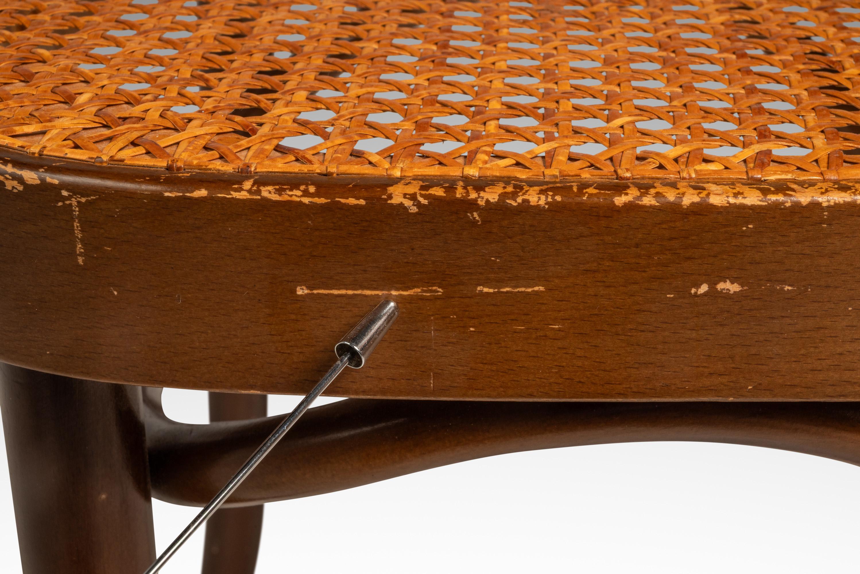 Model 811 Side Chair, Josef Frank, Stendig w/ Original Cane, Poland, c. 1960s in vendita 9