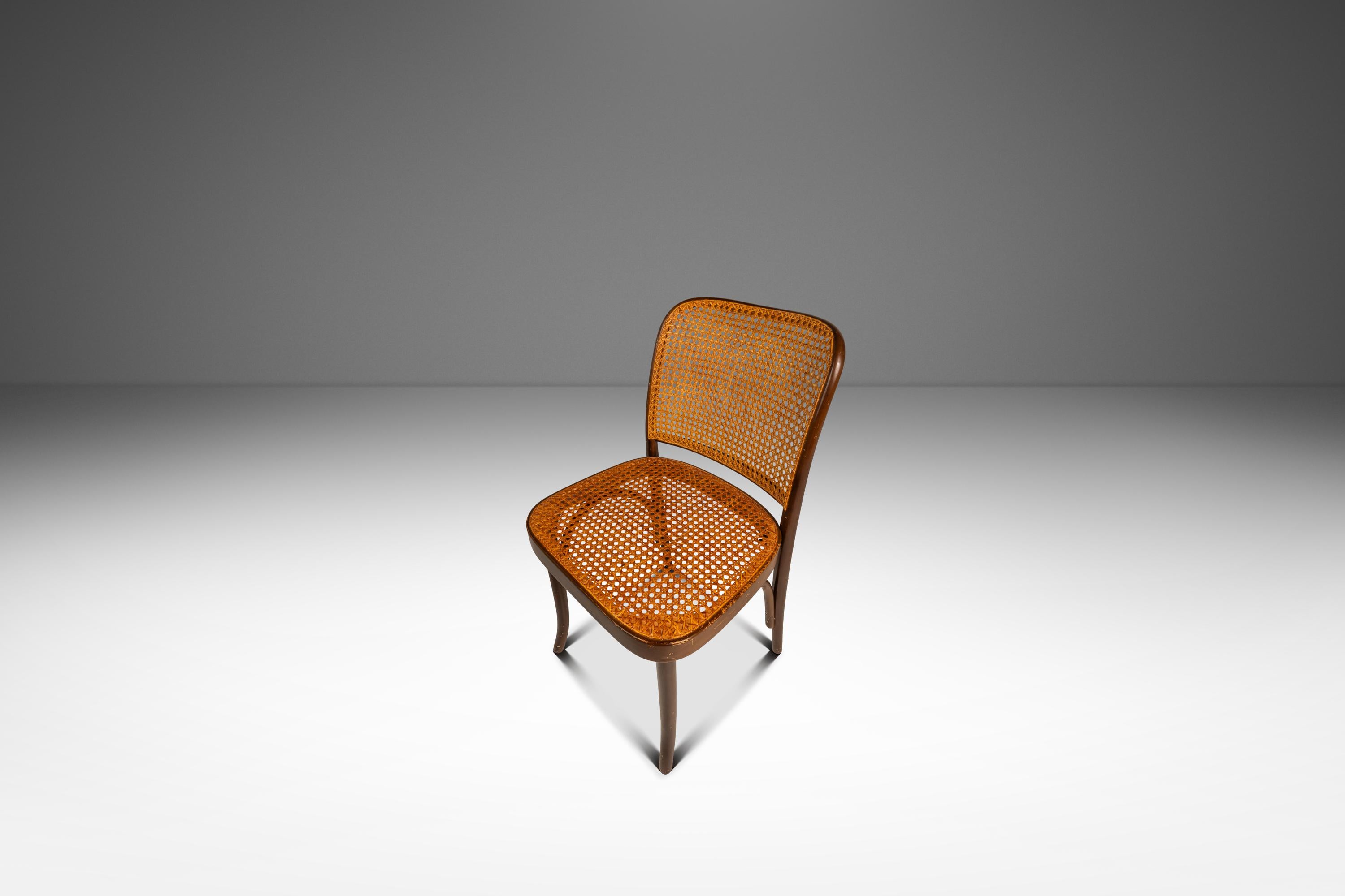 Mid-Century moderno Model 811 Side Chair, Josef Frank, Stendig w/ Original Cane, Poland, c. 1960s in vendita