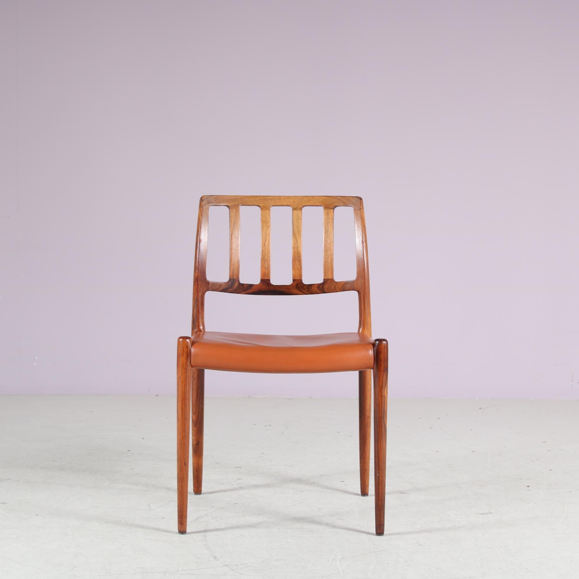 20ième siècle Chaises de salle à manger Model 83 par Niels Otto Moller pour Moller, Danemark 1960 en vente
