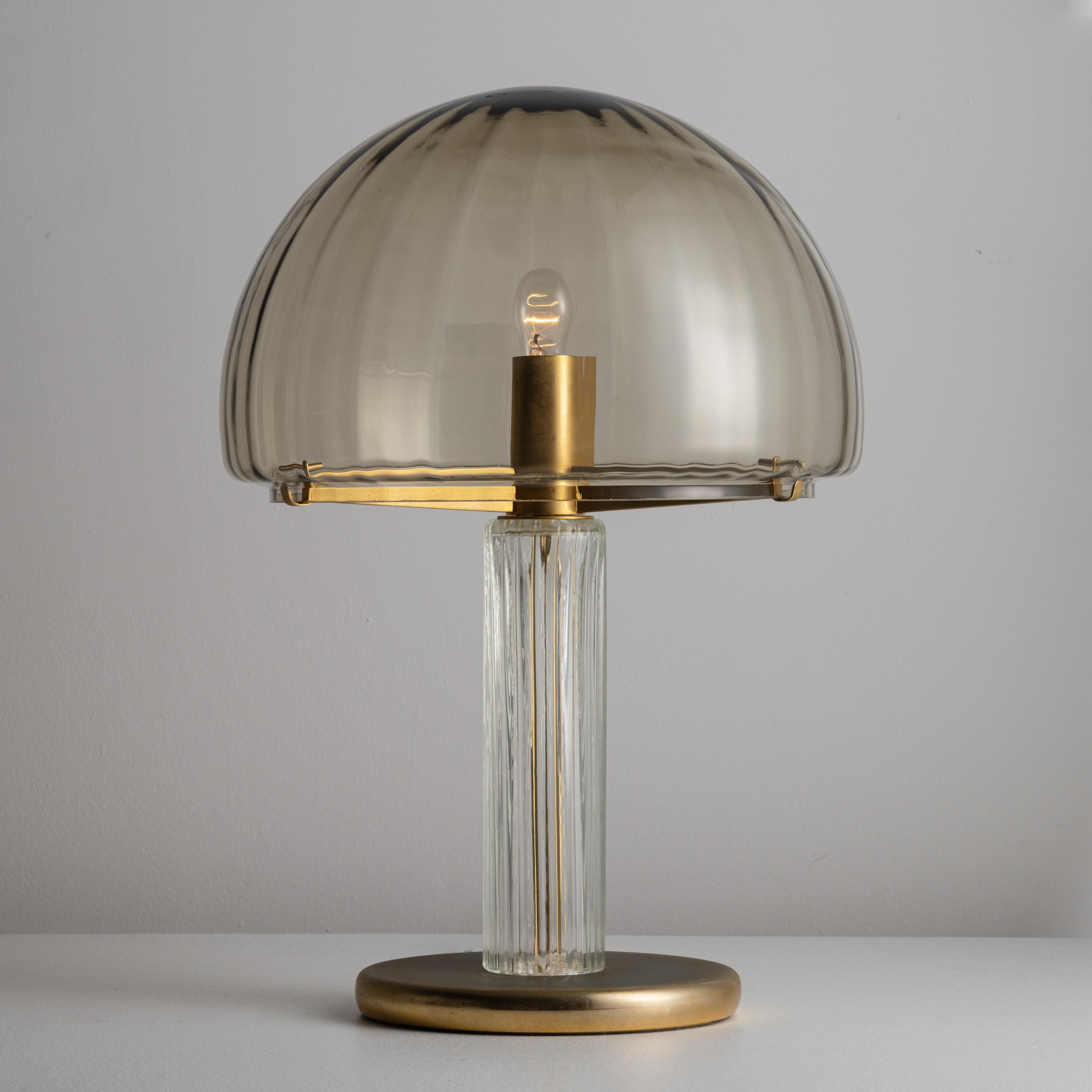 Model 835 'Cordonata' Table Lamp by Venini. Designed and manufactured in Italy, in 1976. An all ribbed 