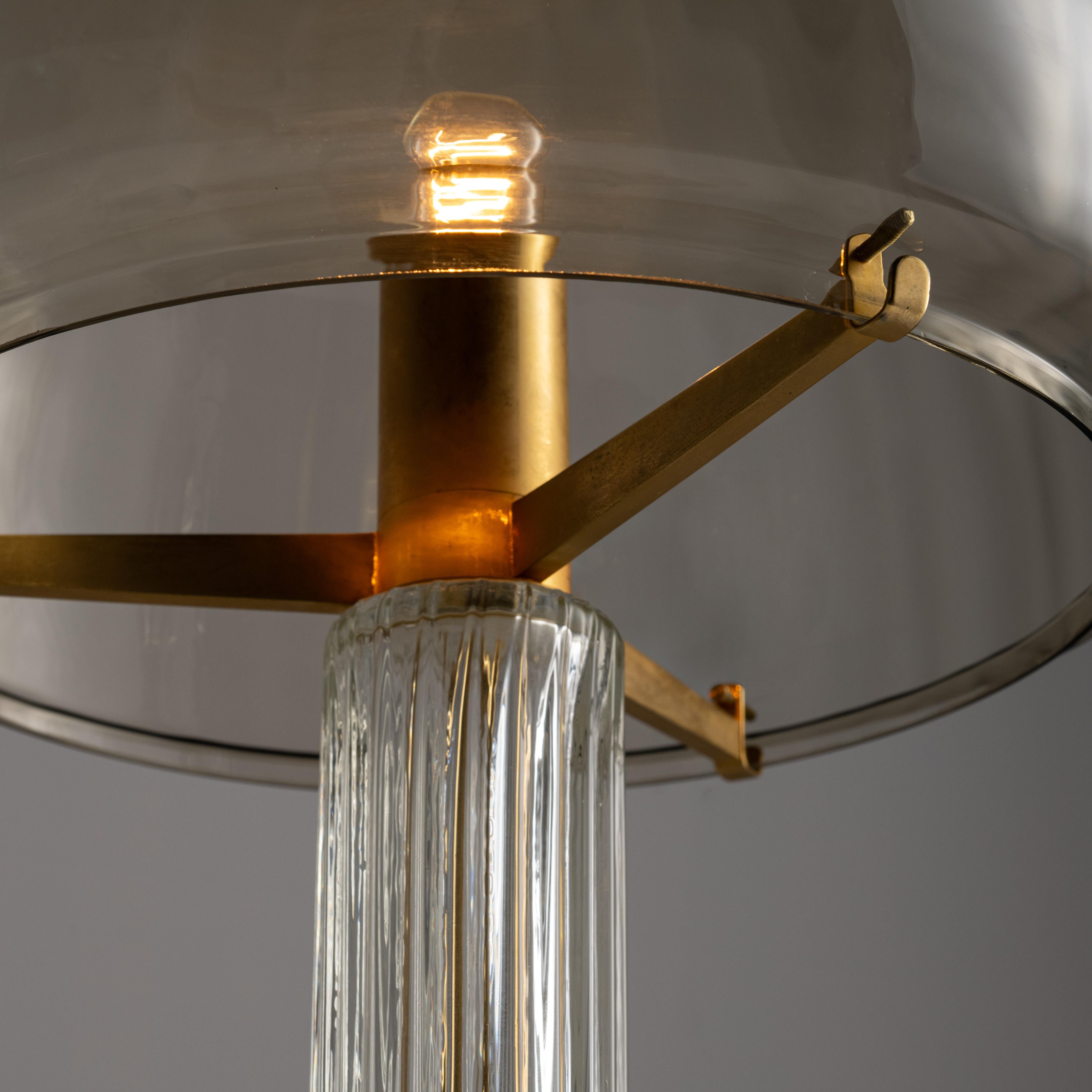 Cut Glass Model 835 'Cordonata' Table Lamp by Venini For Sale