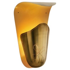 Model “8596” Brass Wall Lamp by Harald Notini for Böhlmarks, Sweden 1950s
