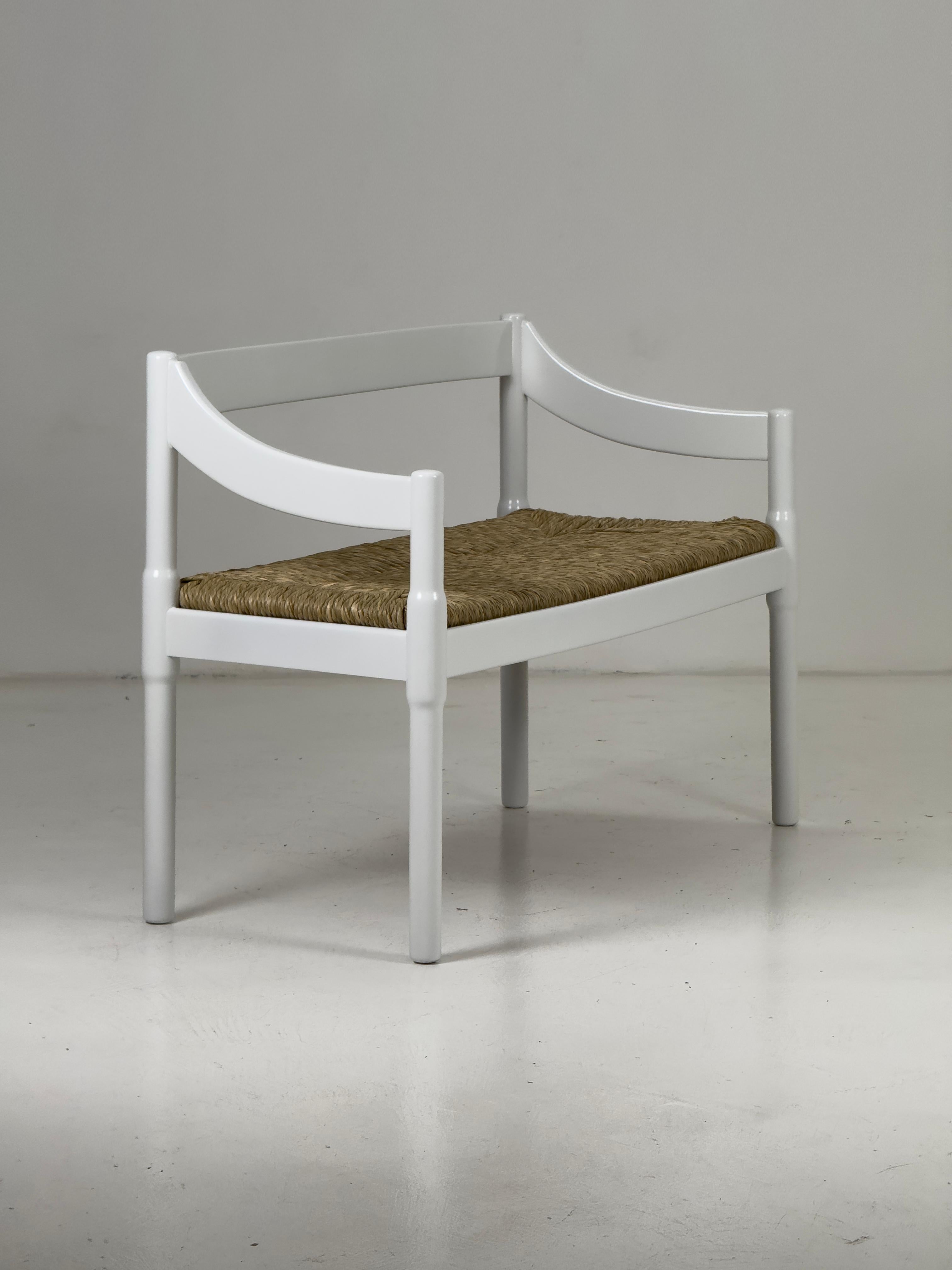 Modelo 892 Banco Carimate diseñado por Vico Magistretti para Cassina, Italia, 1962 Paja en venta