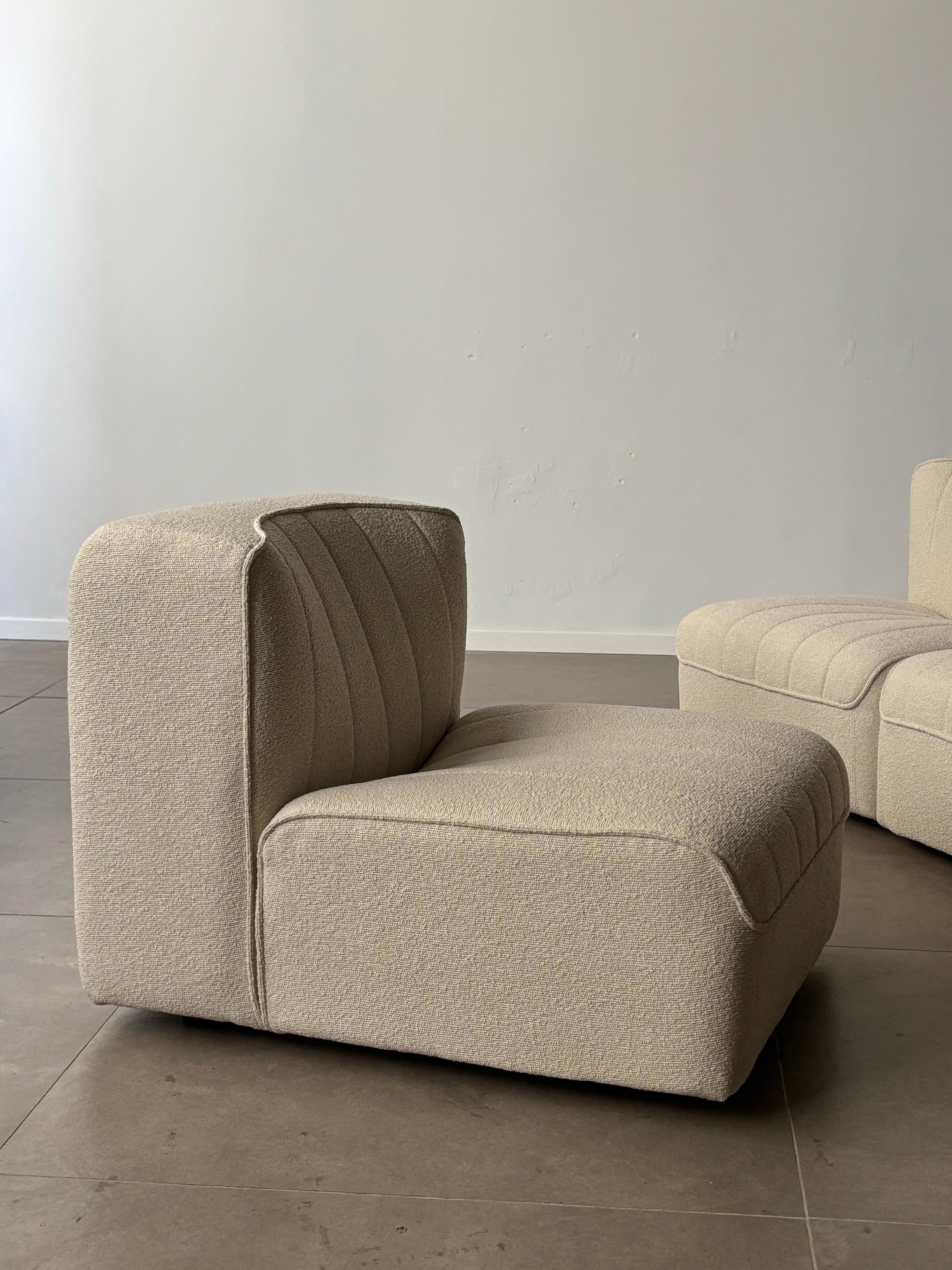 Tissu Ensemble de canapés modulaires Modèle 9000 de Tito Agnoli pour Arflex, 1970 en vente