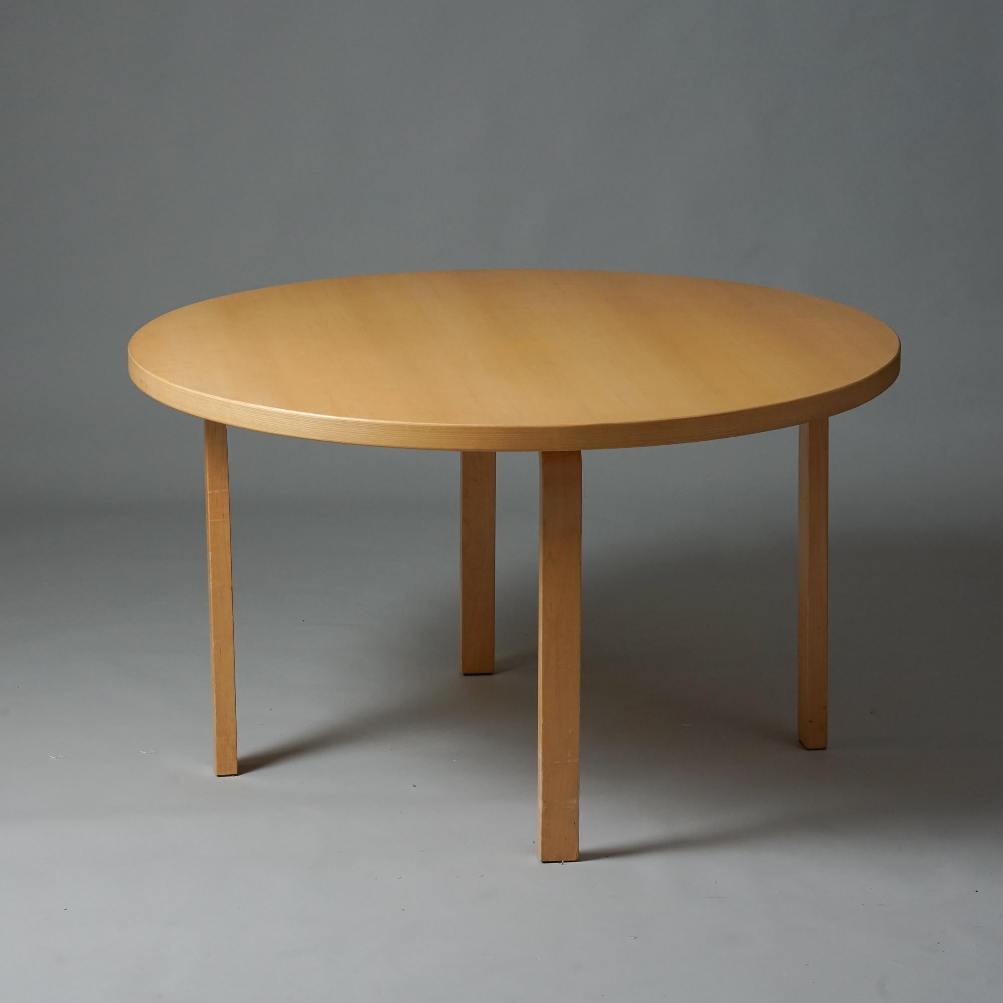 Rattan Model 91 Dining Table With Model 611 Chairs, Alvar Aalto, Artek, 1960s