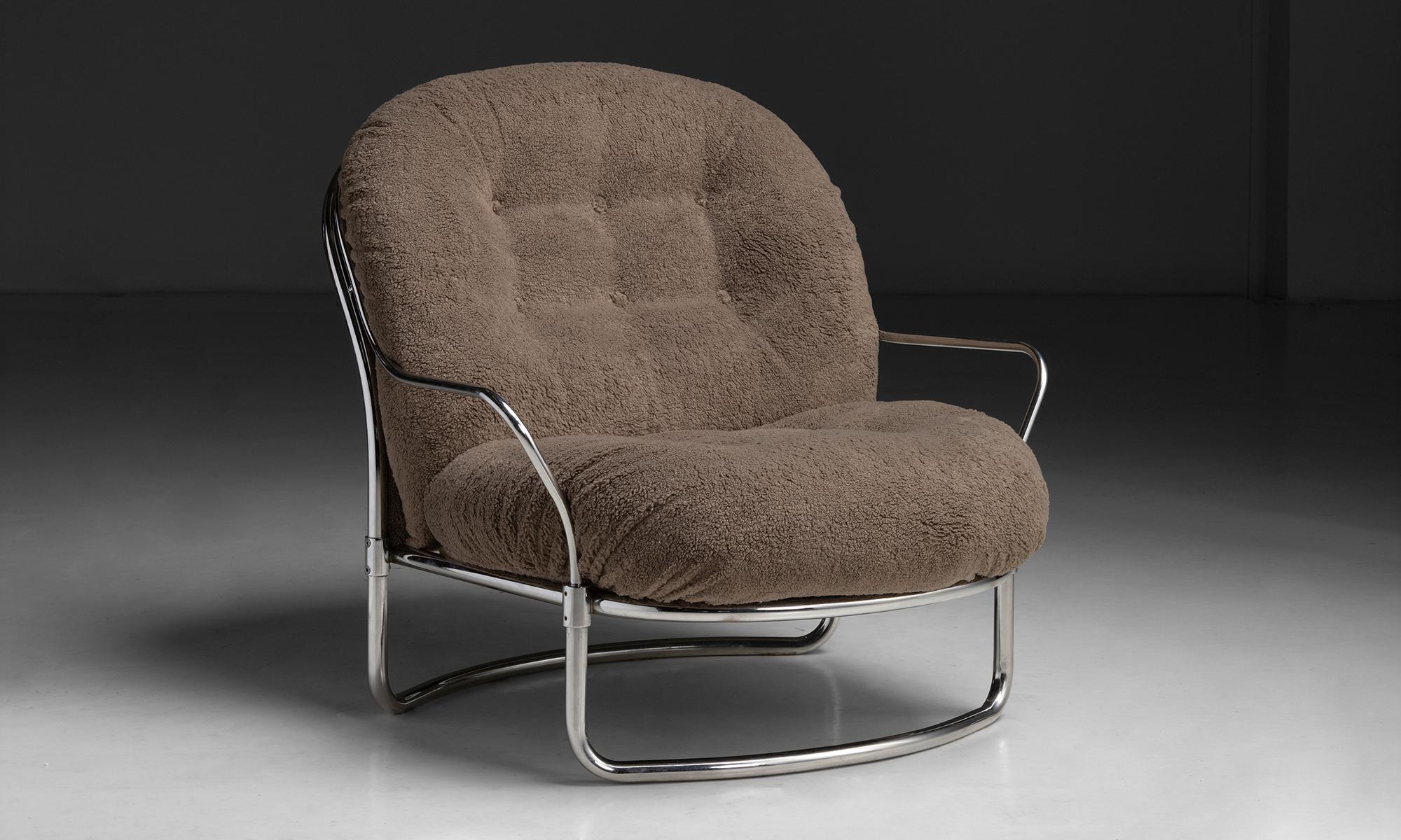 Italy, 1969
Model 915 Lounge Chair by Carlo de Carli, with chrome frame and newly upholstered in Knoll boucle.
34”w x 34”d x 34”h x 17”seat
Ref. MOD1143
$ 6,200