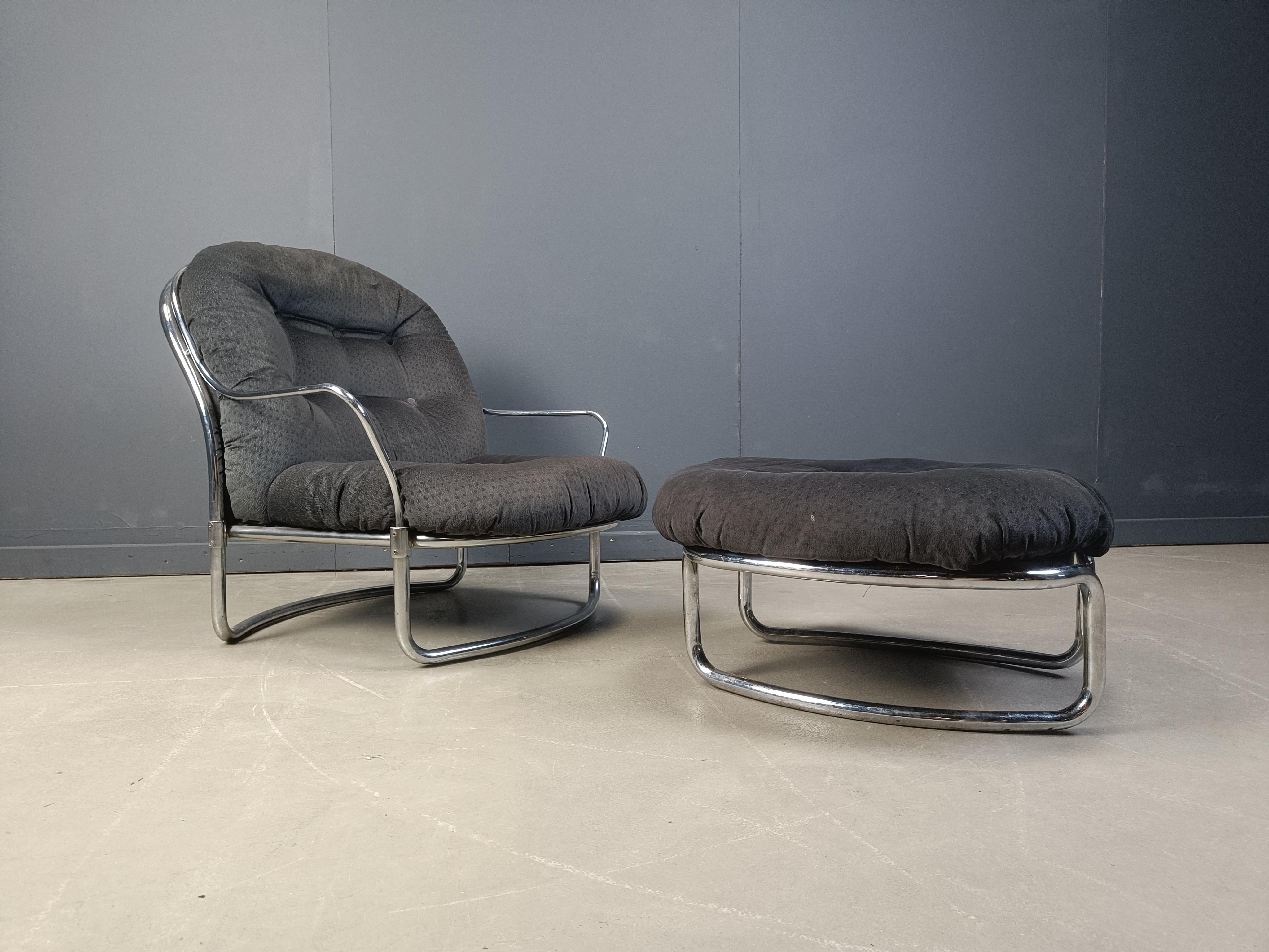 Chaise longue modèle 915 avec tabouret par Carlo De Carli pour Cinova, 1970 en vente 3