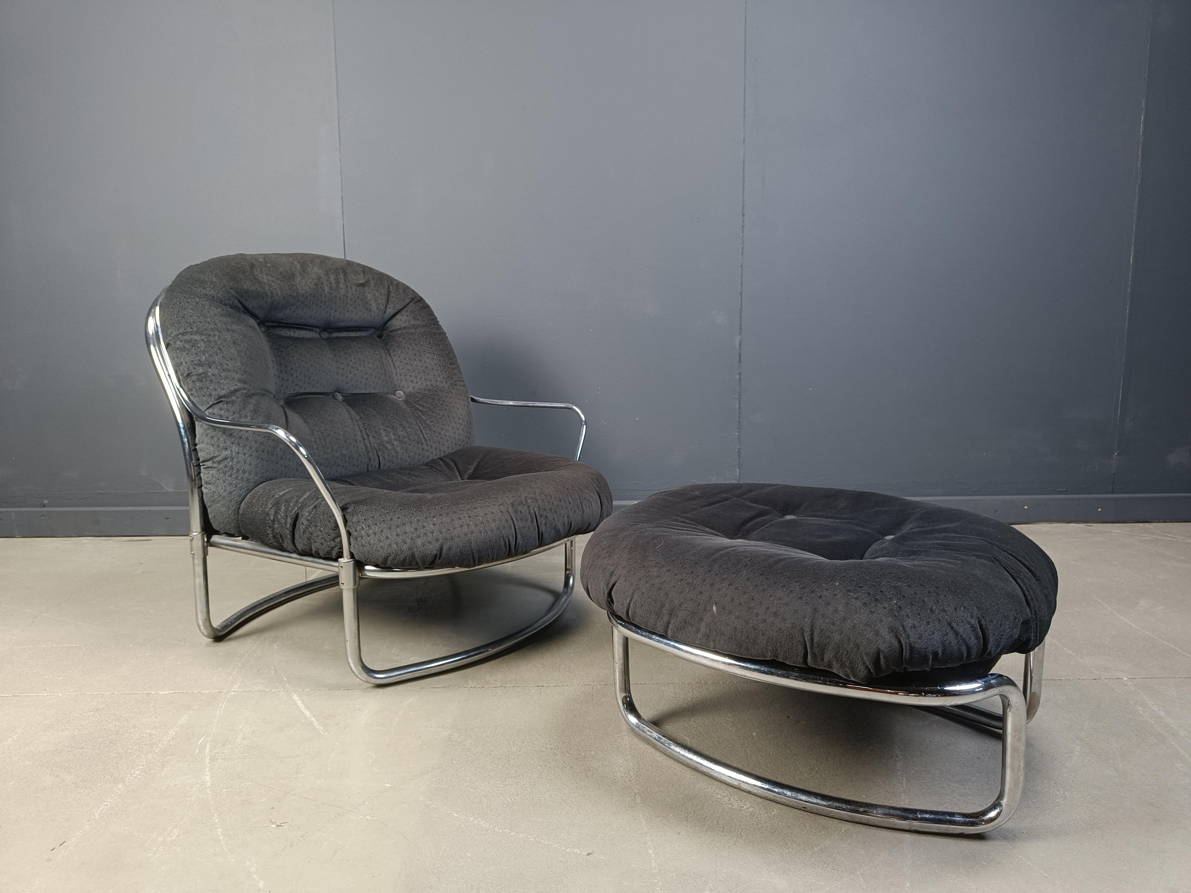 Chaise longue modèle 915 avec tabouret par Carlo De Carli pour Cinova, 1970 en vente 4