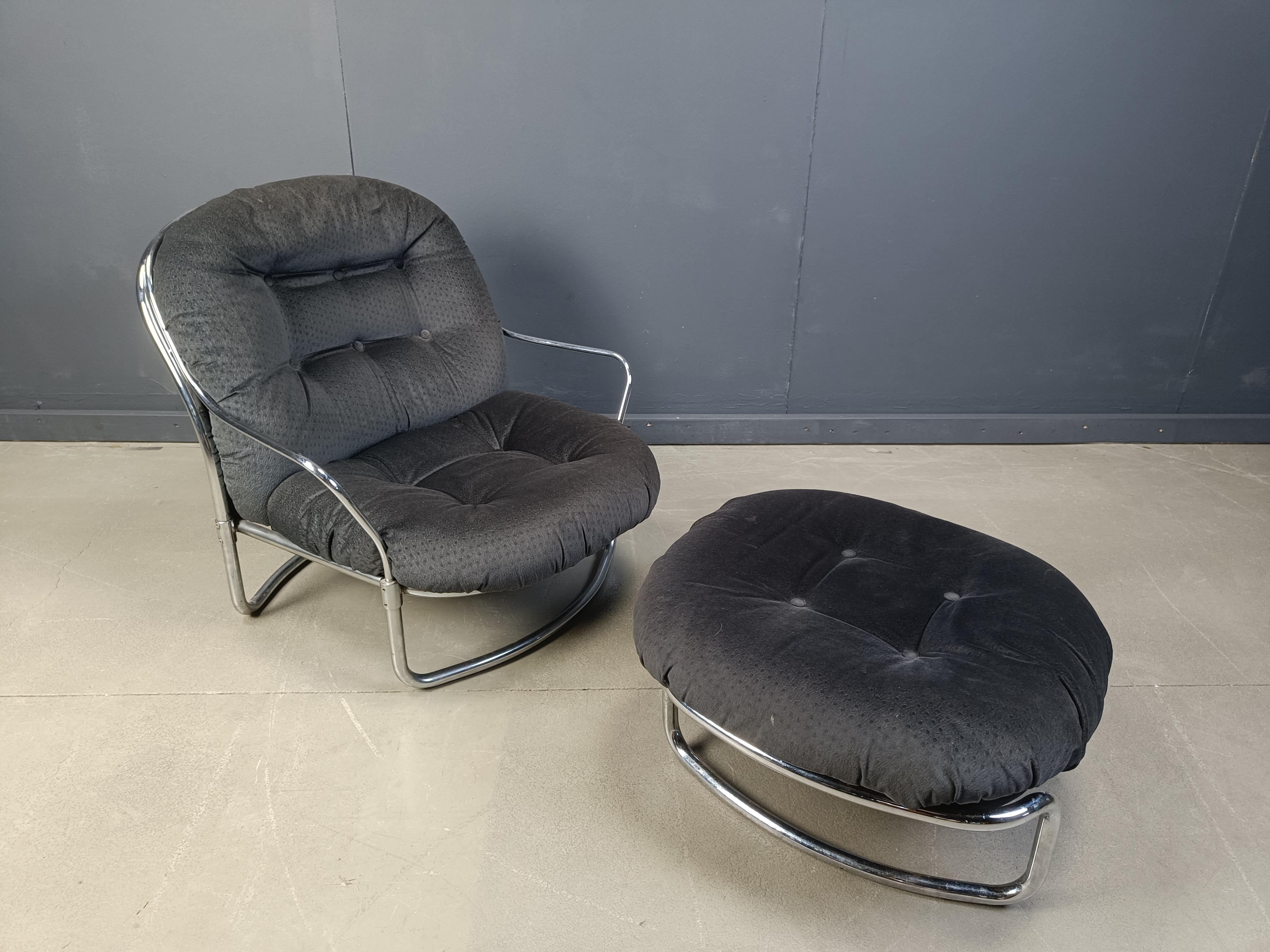 Chaise longue modèle 915 avec tabouret par Carlo De Carli pour Cinova, 1970 en vente 5
