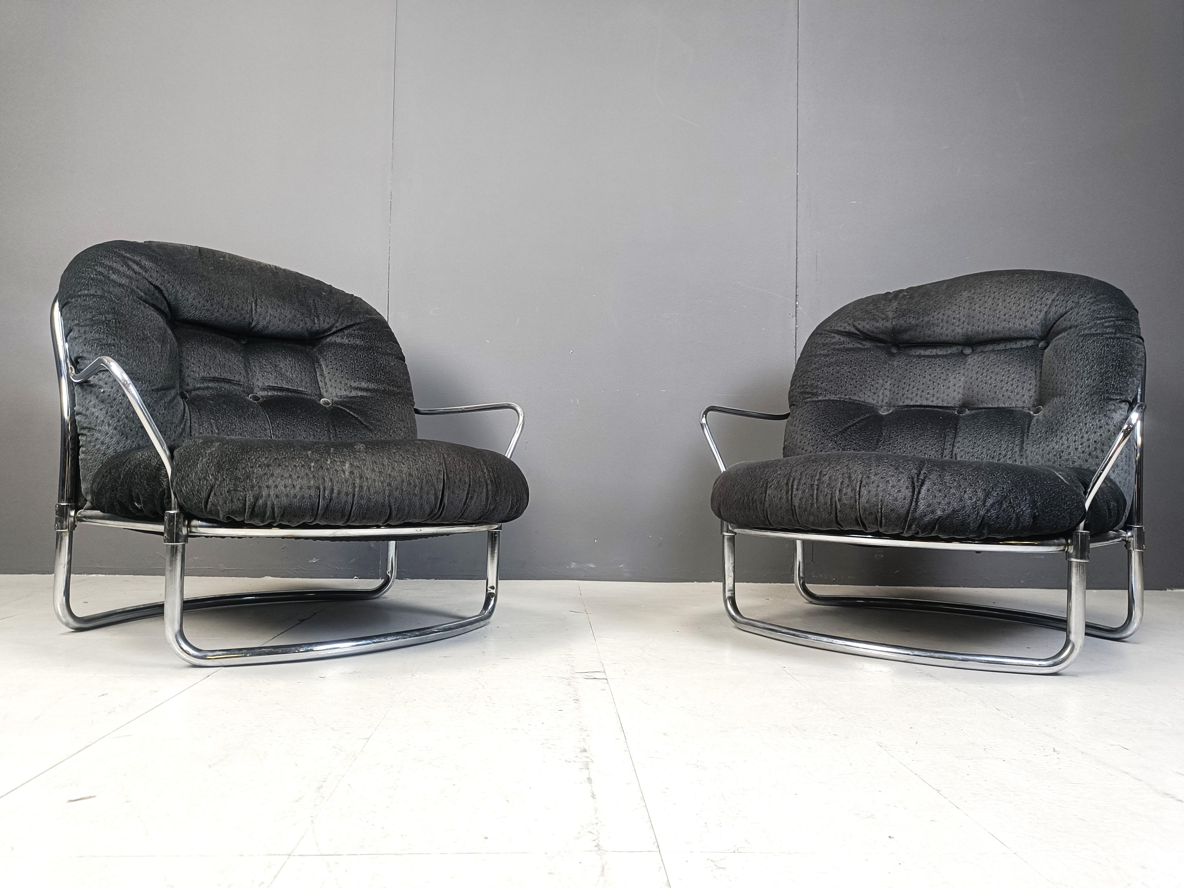 Italian Model 915 Lounge Chairs by Carlo de Carli for Cinova, 1970s, Set of 2