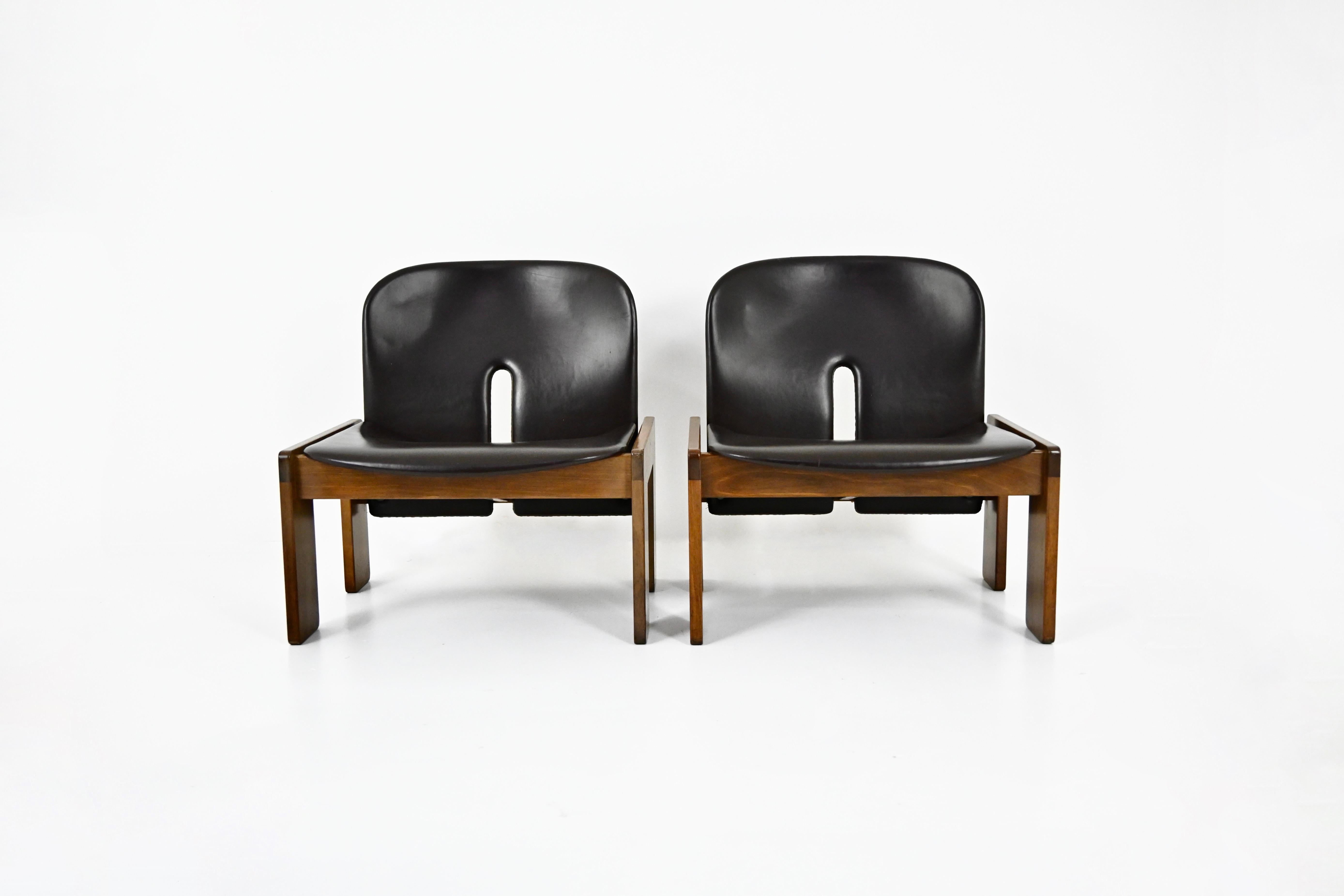 Sillas de salón Modelo 925 de Afra & Tobia Scarpa para Cassina, años 70, set de 2 Italiano en venta