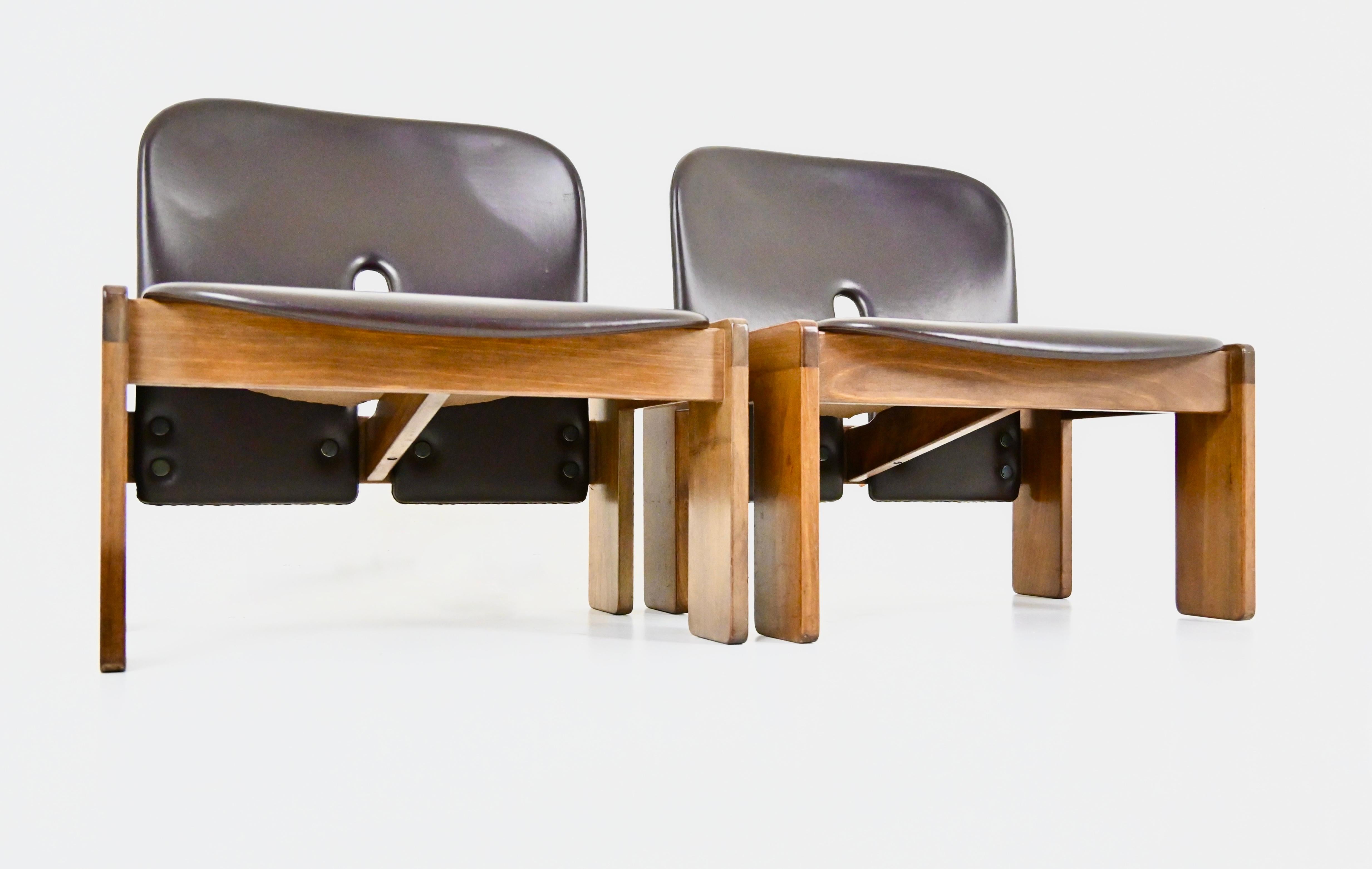 Sillas de salón Modelo 925 de Afra & Tobia Scarpa para Cassina, años 70, set de 2 en venta 2