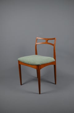 Chaise de salle à manger en teck modèle 94 de Johannes Andersen pour Christian Linneberg, années 1960