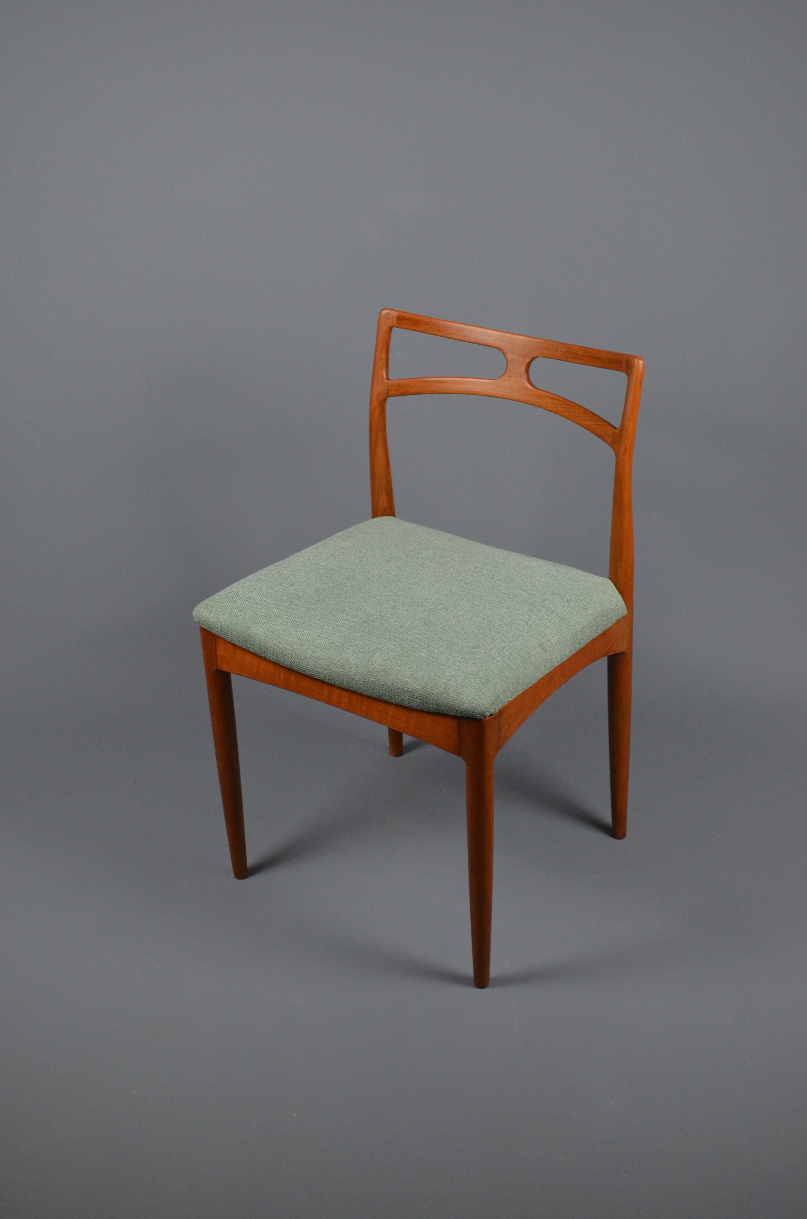 Mid-Century moderno Sedia da pranzo Model 94 in teak di Johannes Andersen per Christian Linneberg, anni '60 in vendita
