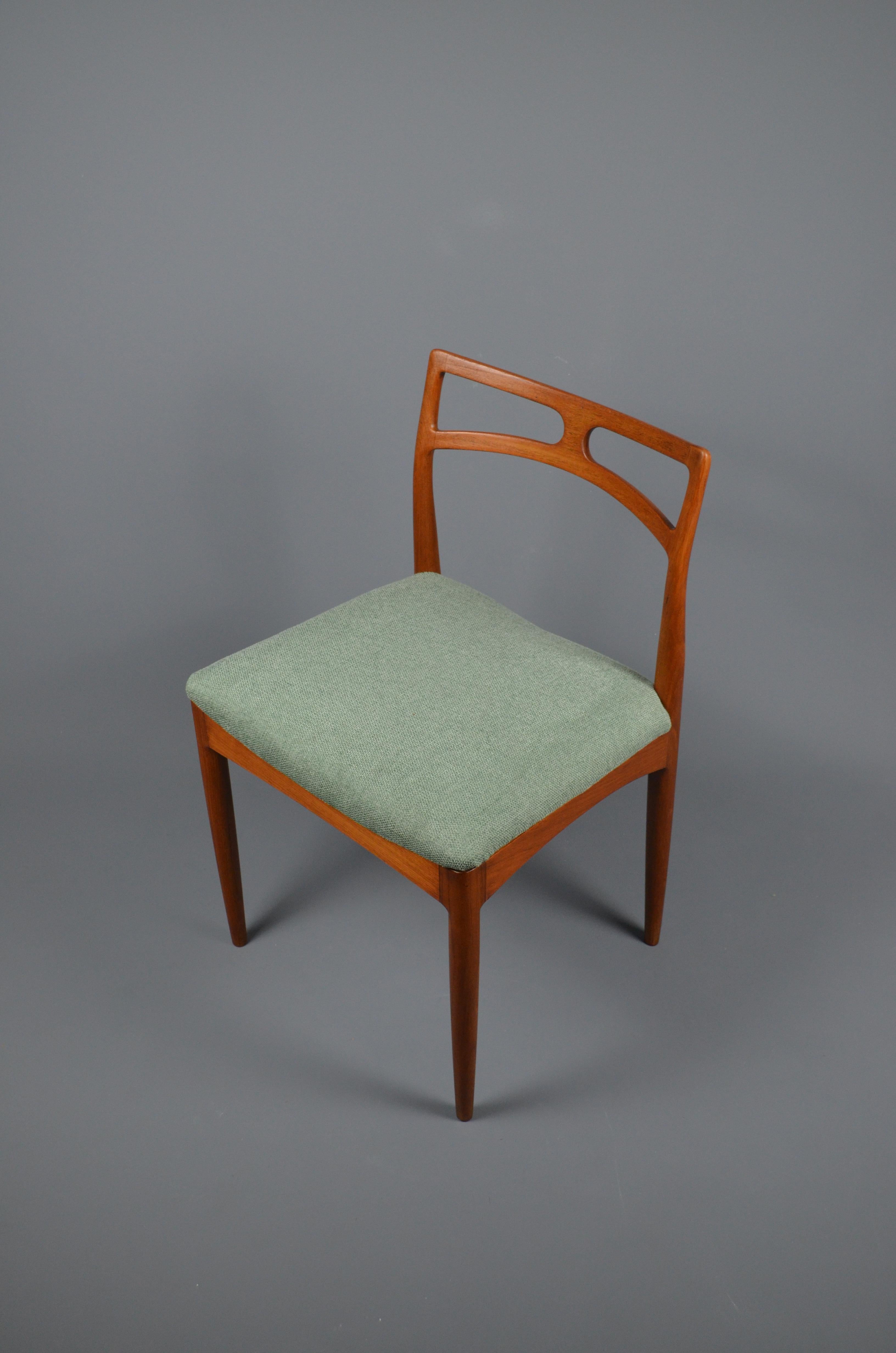 Mid-Century moderno Sedia da pranzo Model 94 in teak di Johannes Andersen per Christian Linneberg, anni '60 in vendita