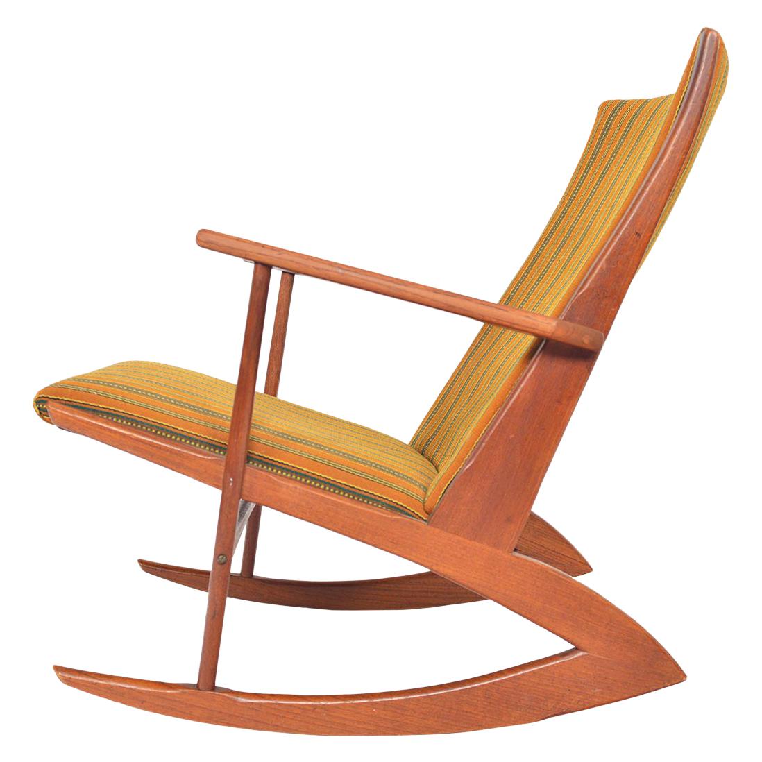 Model 97 Danish Modern Midcentury Teak Rocking Chair by Holger Georg Jensen