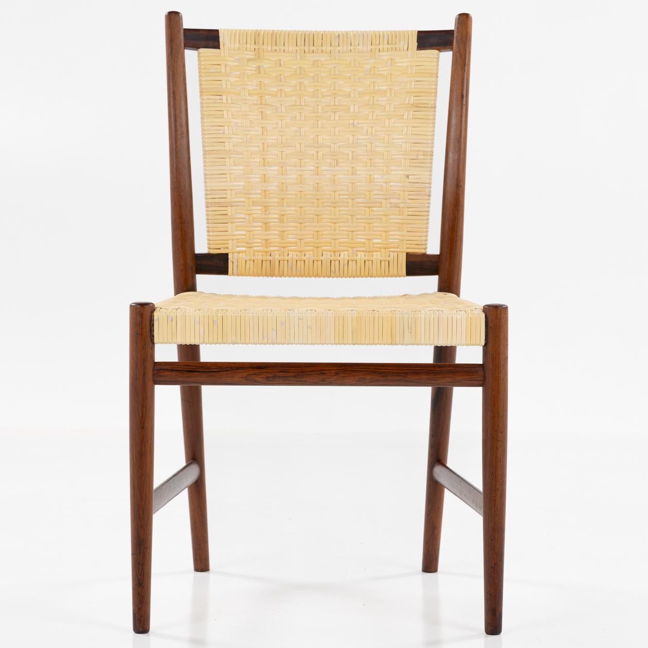 Mid-Century Modern Model A-49 - Set of 12 rosewood dining chairs by Jacob Kjær For Sale