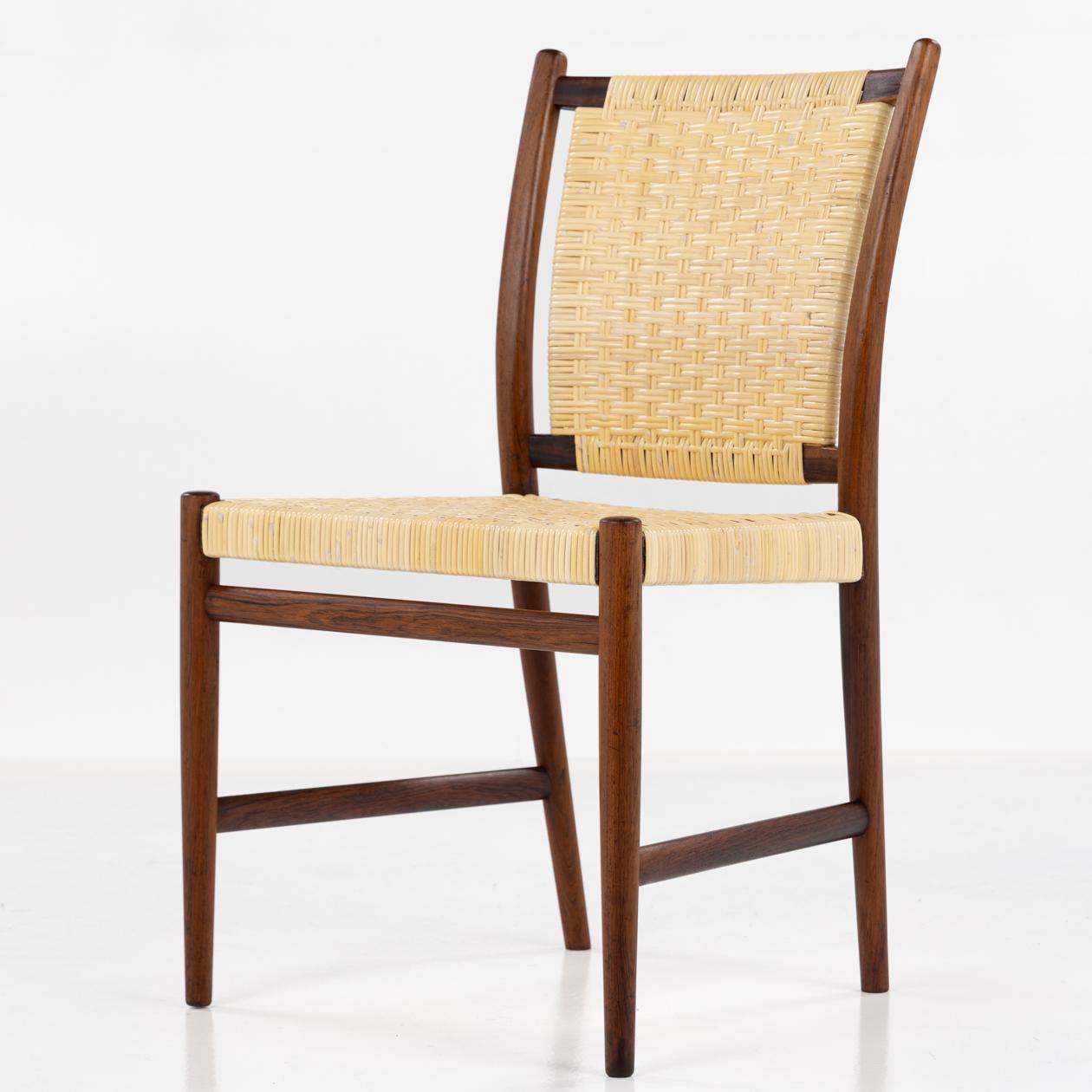 Danish Model A-49 - Set of 12 rosewood dining chairs by Jacob Kjær For Sale