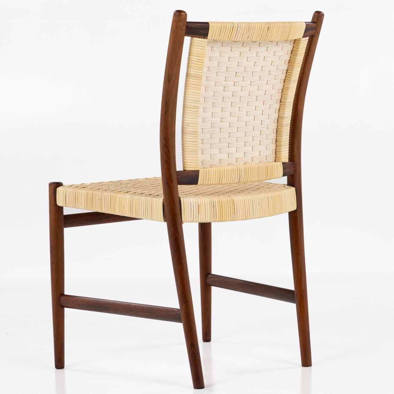 Model A-49 - Set of 12 rosewood dining chairs by Jacob Kjær In Good Condition For Sale In Copenhagen, DK