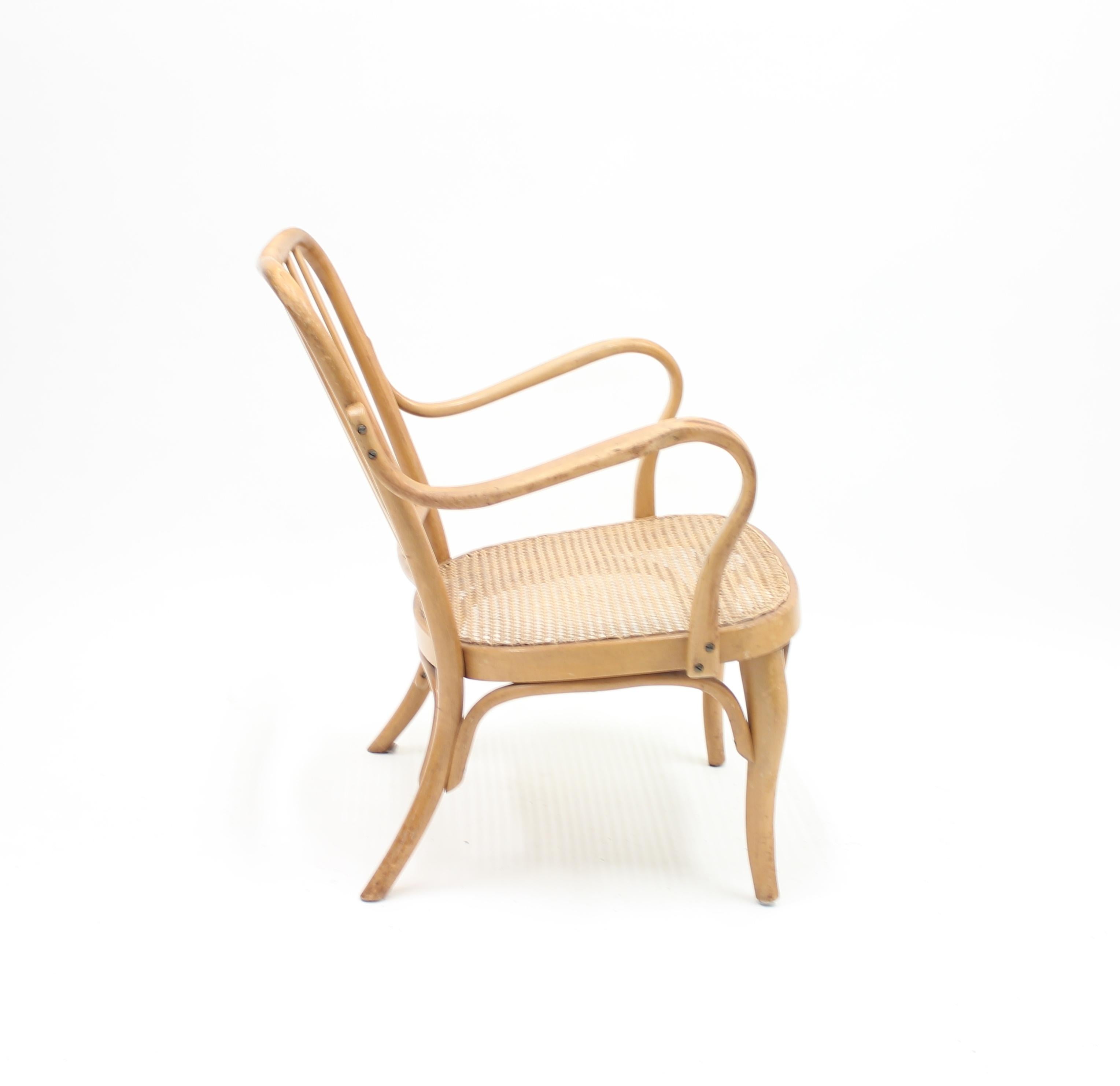 Model A 752 Bentwood Chair by Josef Frank for Thonet, 1930s In Fair Condition In Uppsala, SE