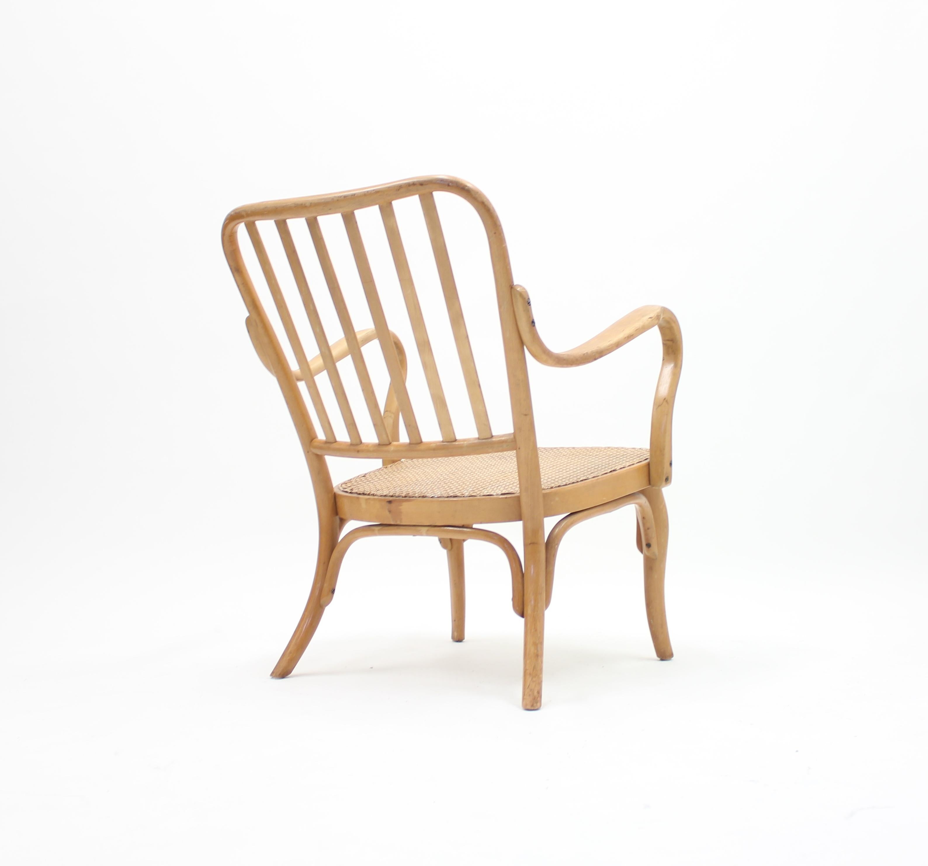 Mid-20th Century Model A 752 Bentwood Chair by Josef Frank for Thonet, 1930s