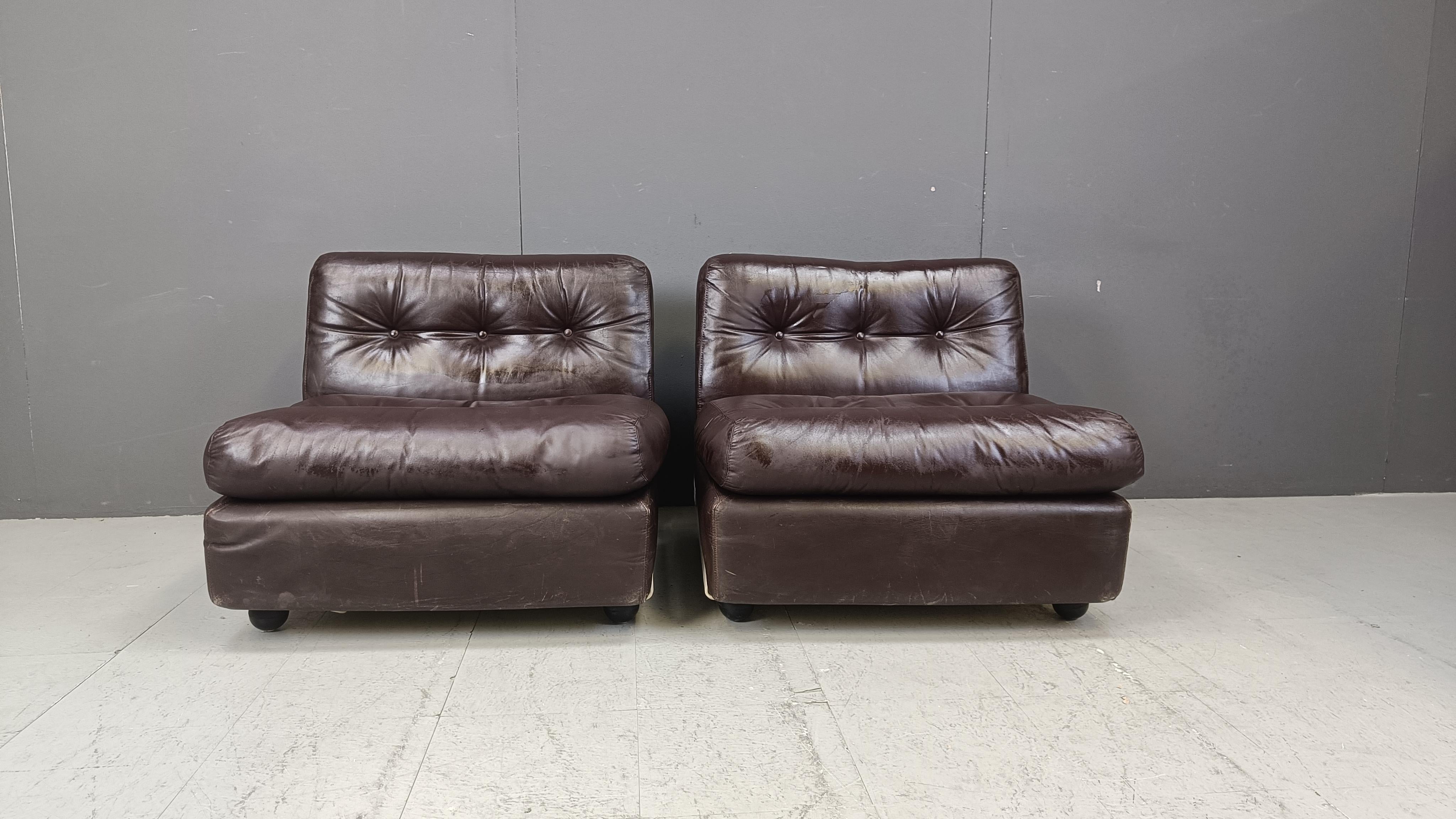 Model Amanta Modular Sofa by Mario Bellini for B&B Italia, 1970s In Good Condition In Leuven, Vlaams Gewest
