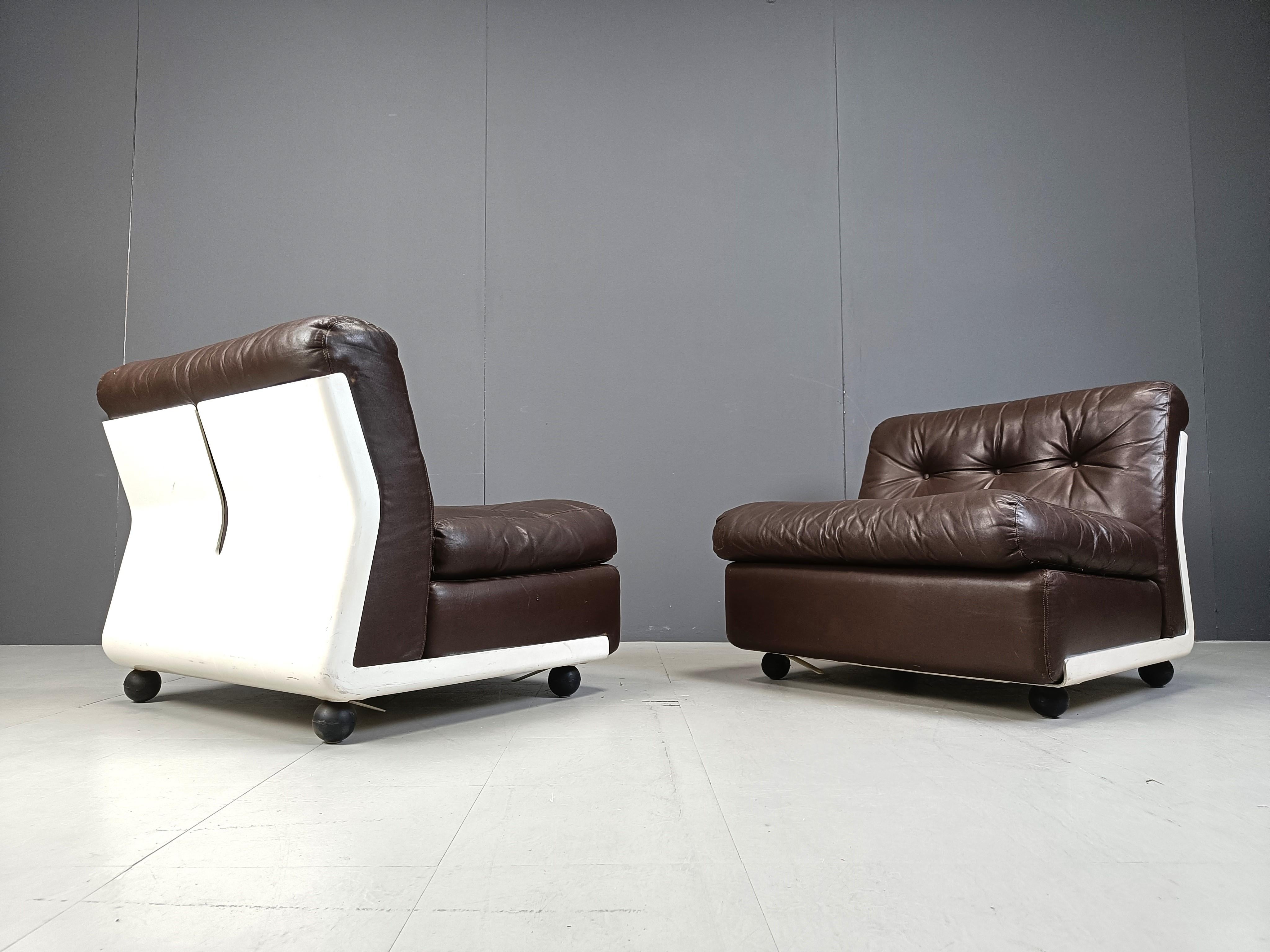 Sofá modular Model Amanta de Mario Bellini para B&B Italia, años 70 Cuero en venta