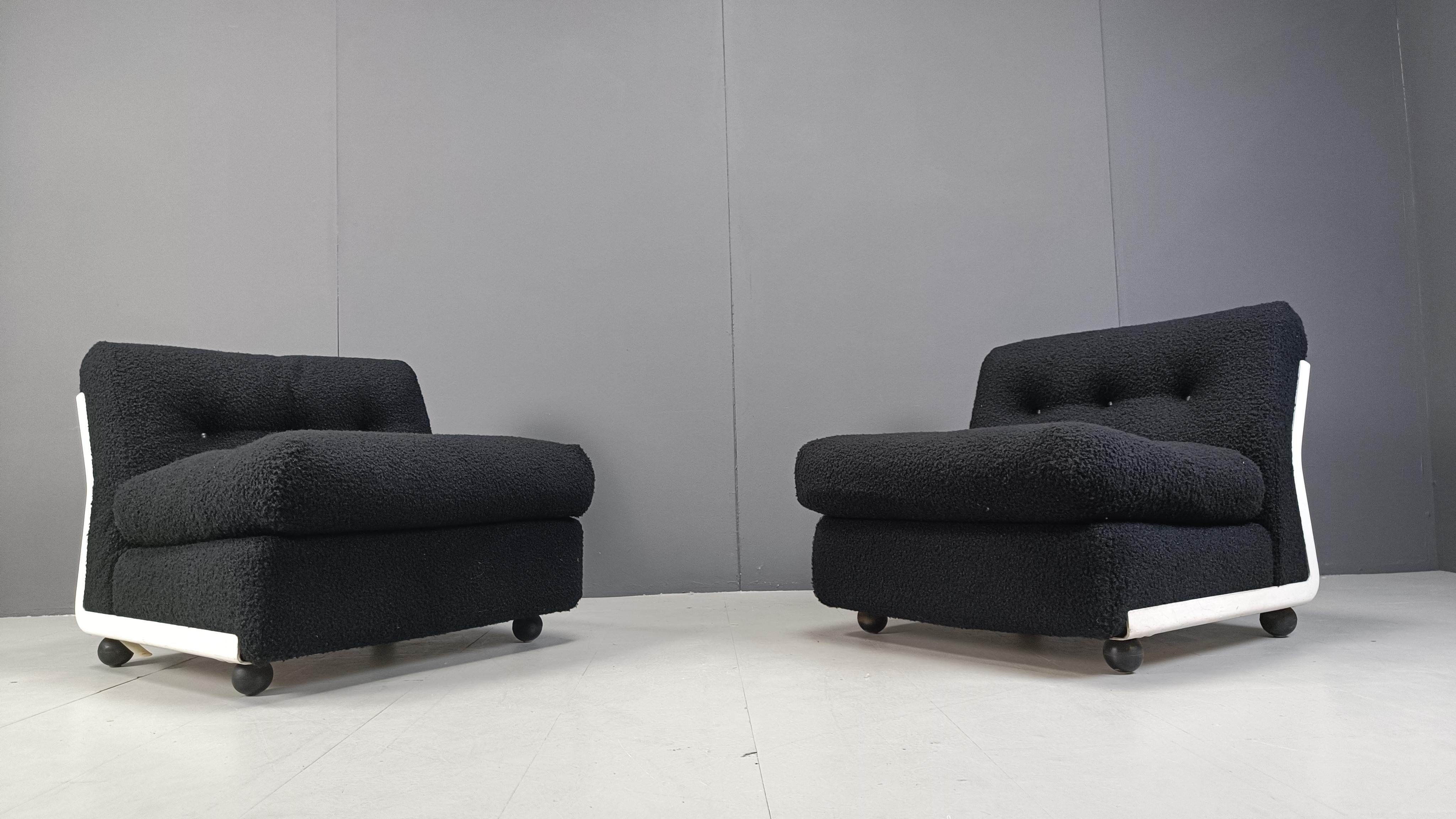 Modulares Sofa Modell Amanta von Mario Bellini für B&B Italia, 1970er Jahre, 2er-Set im Zustand „Gut“ im Angebot in Leuven, Vlaams Gewest