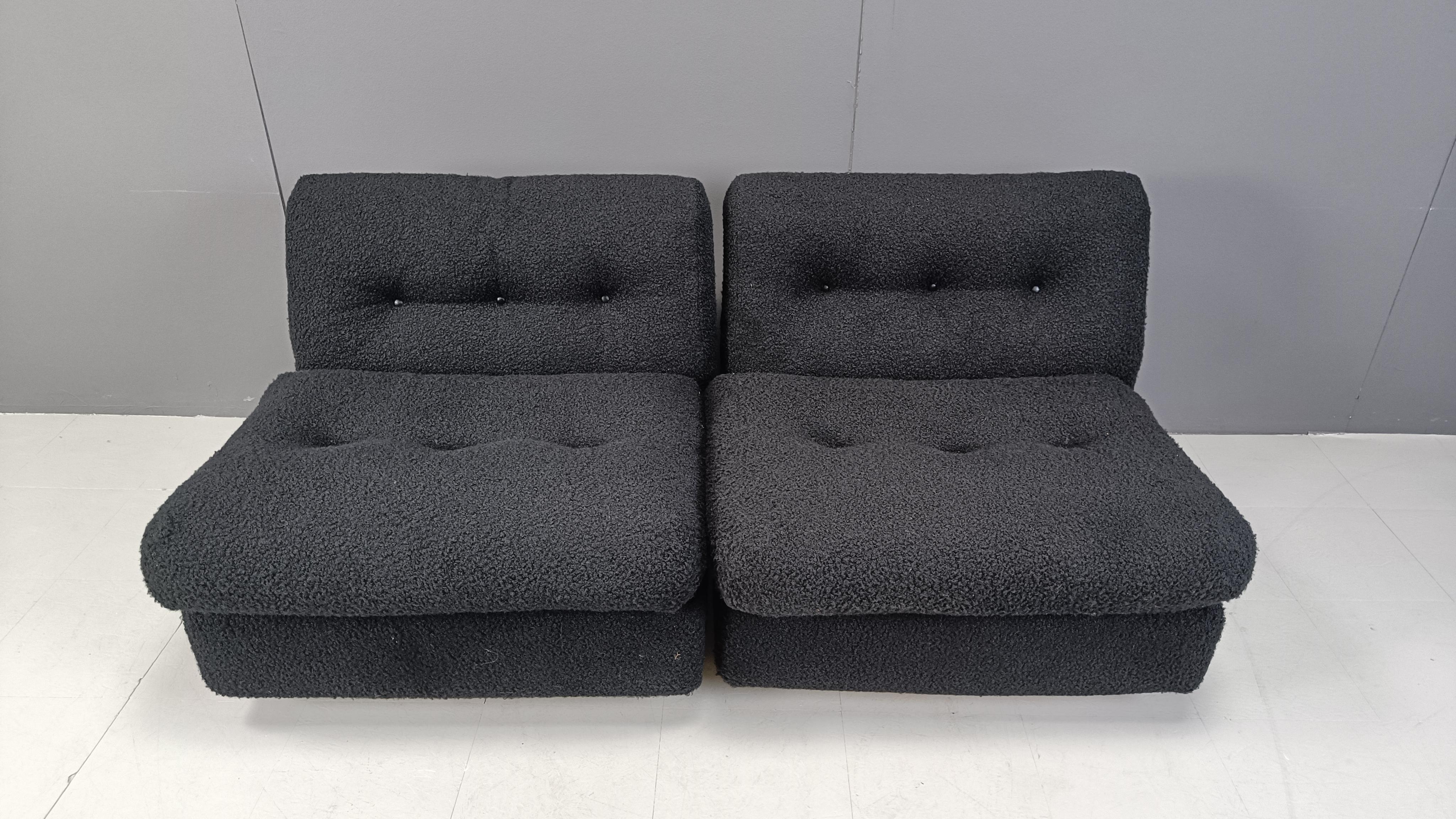 Modulares Sofa Modell Amanta von Mario Bellini für B&B Italia, 1970er Jahre, 2er-Set (Ende des 20. Jahrhunderts) im Angebot