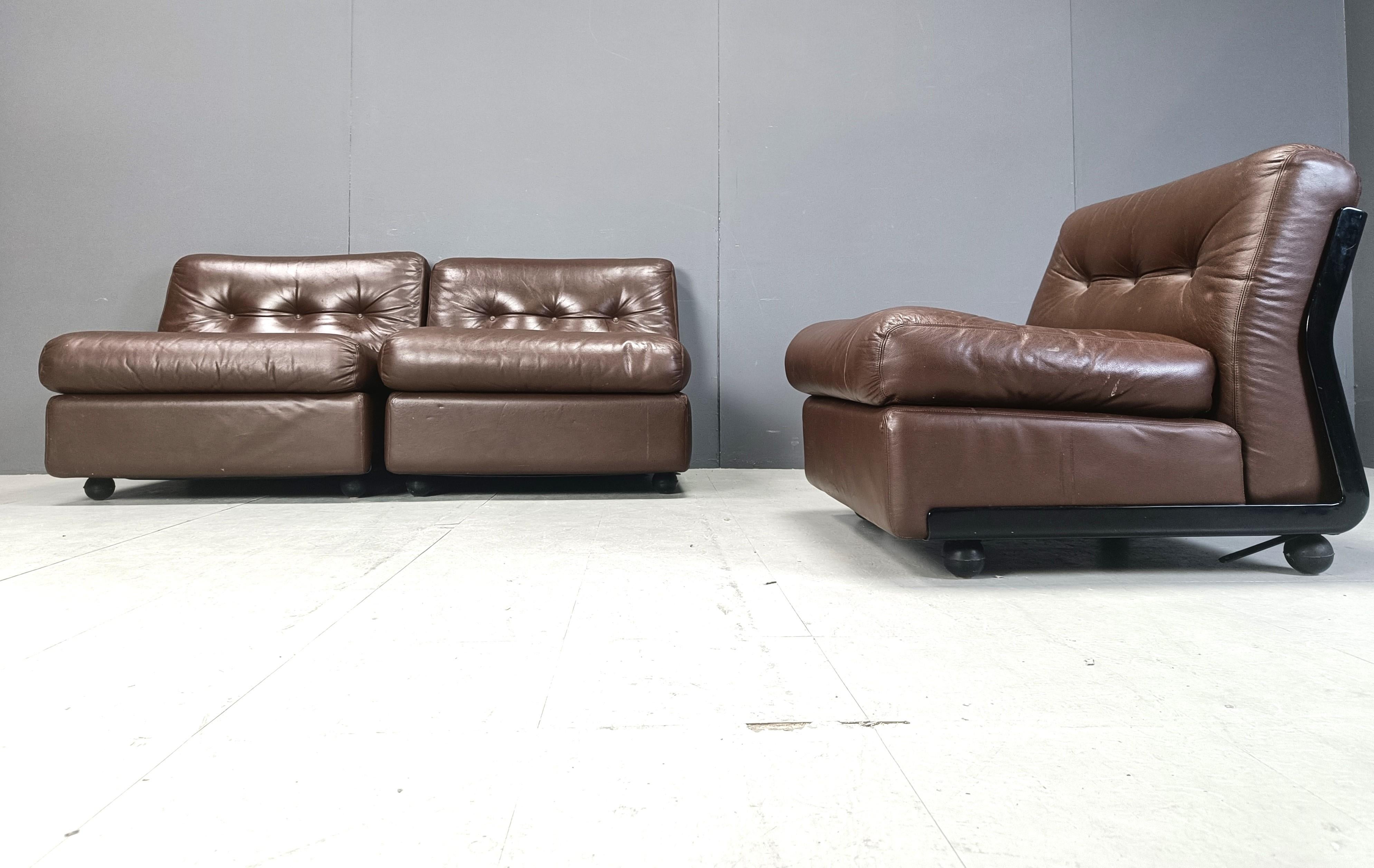 Sofá Modular Model Amanta de Mario Bellini para B&B Italia, años 70 - lote de 3 en venta 3