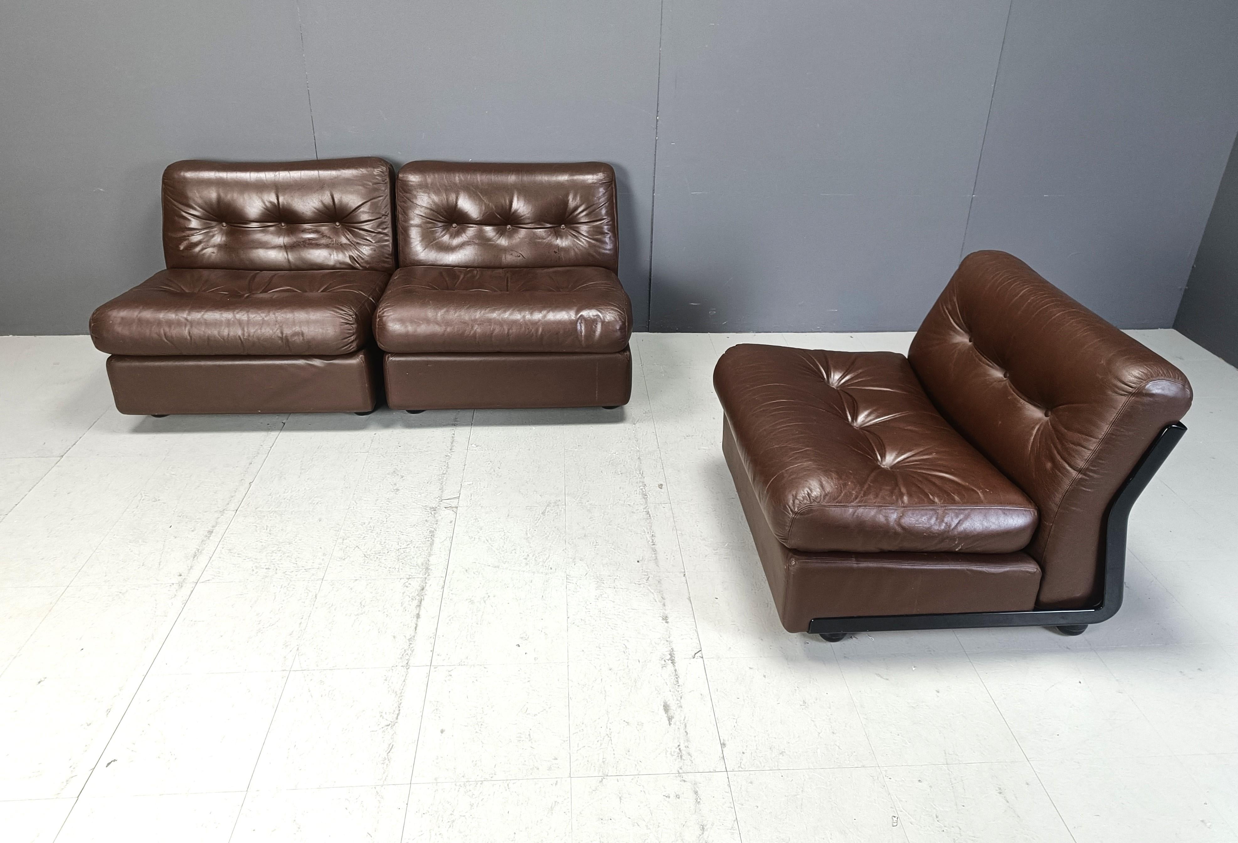 Sofá Modular Model Amanta de Mario Bellini para B&B Italia, años 70 - lote de 3 en venta 4