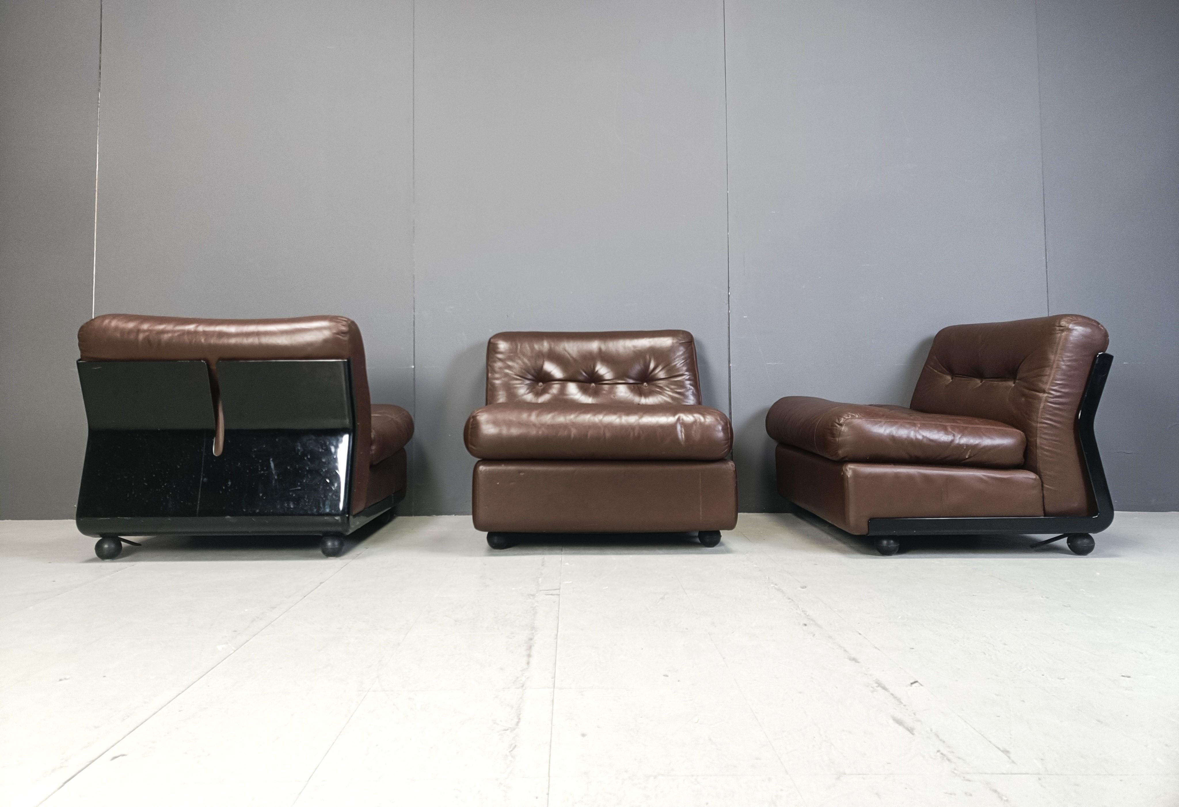 Sofá Modular Model Amanta de Mario Bellini para B&B Italia, años 70 - lote de 3 en Bueno estado para la venta en Leuven, Vlaams Gewest