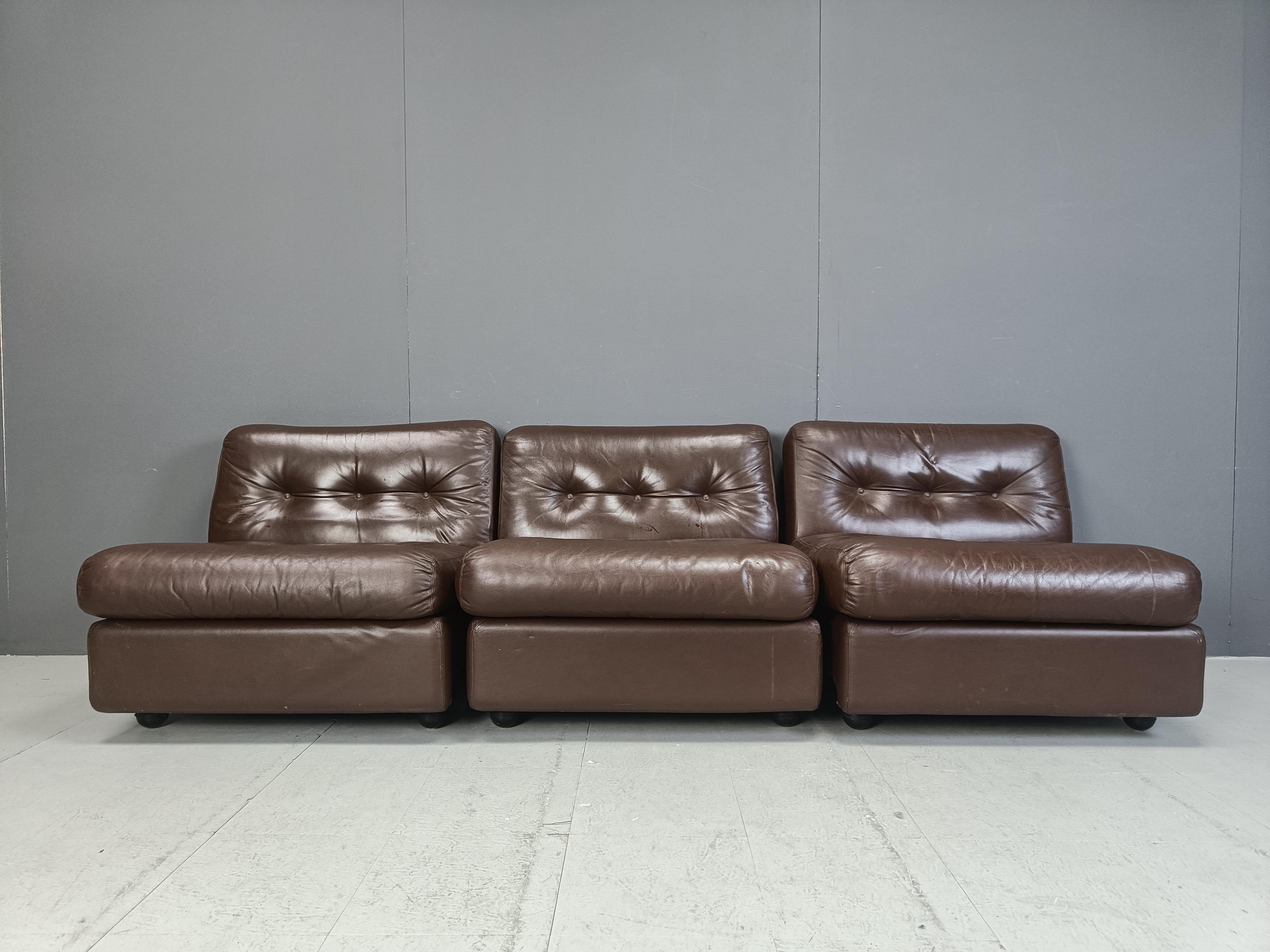 Sofá Modular Model Amanta de Mario Bellini para B&B Italia, años 70 - lote de 3 finales del siglo XX en venta