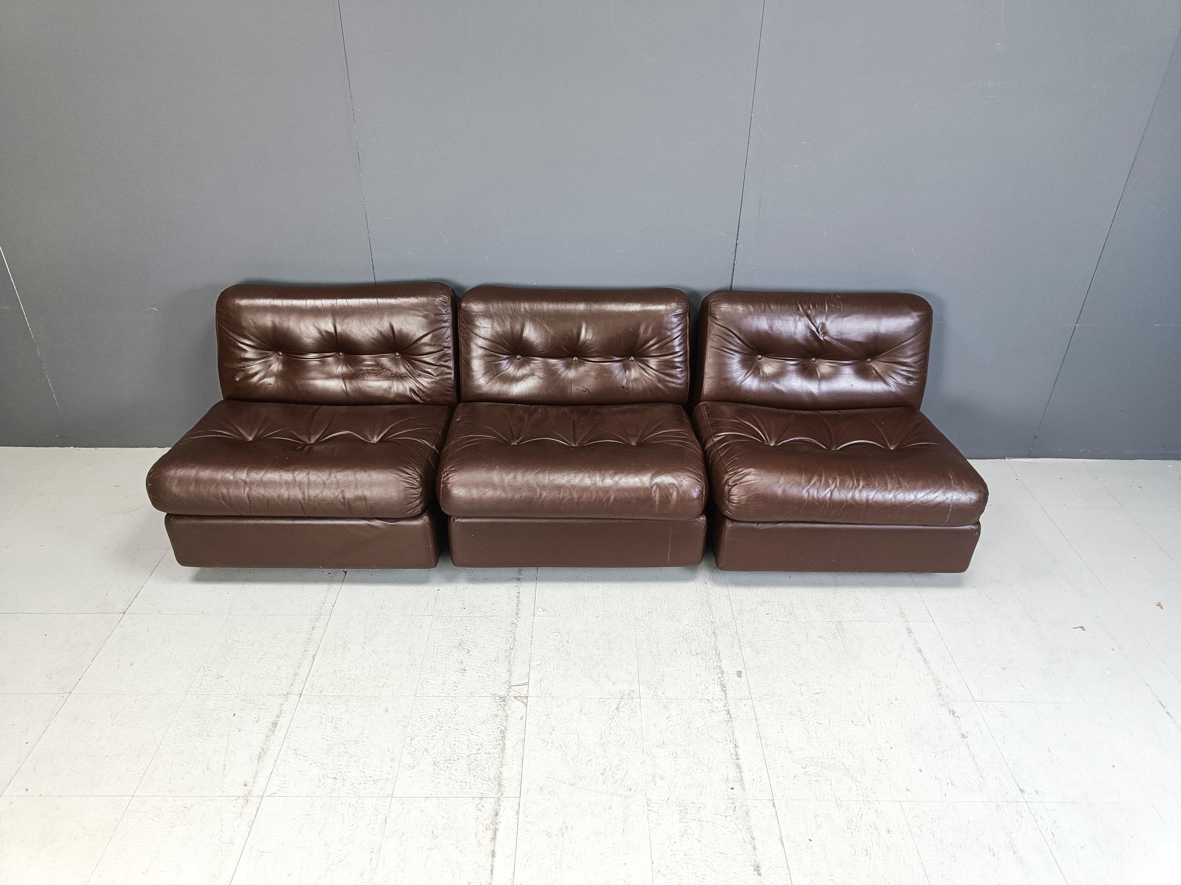 Sofá Modular Model Amanta de Mario Bellini para B&B Italia, años 70 - lote de 3 en venta 1