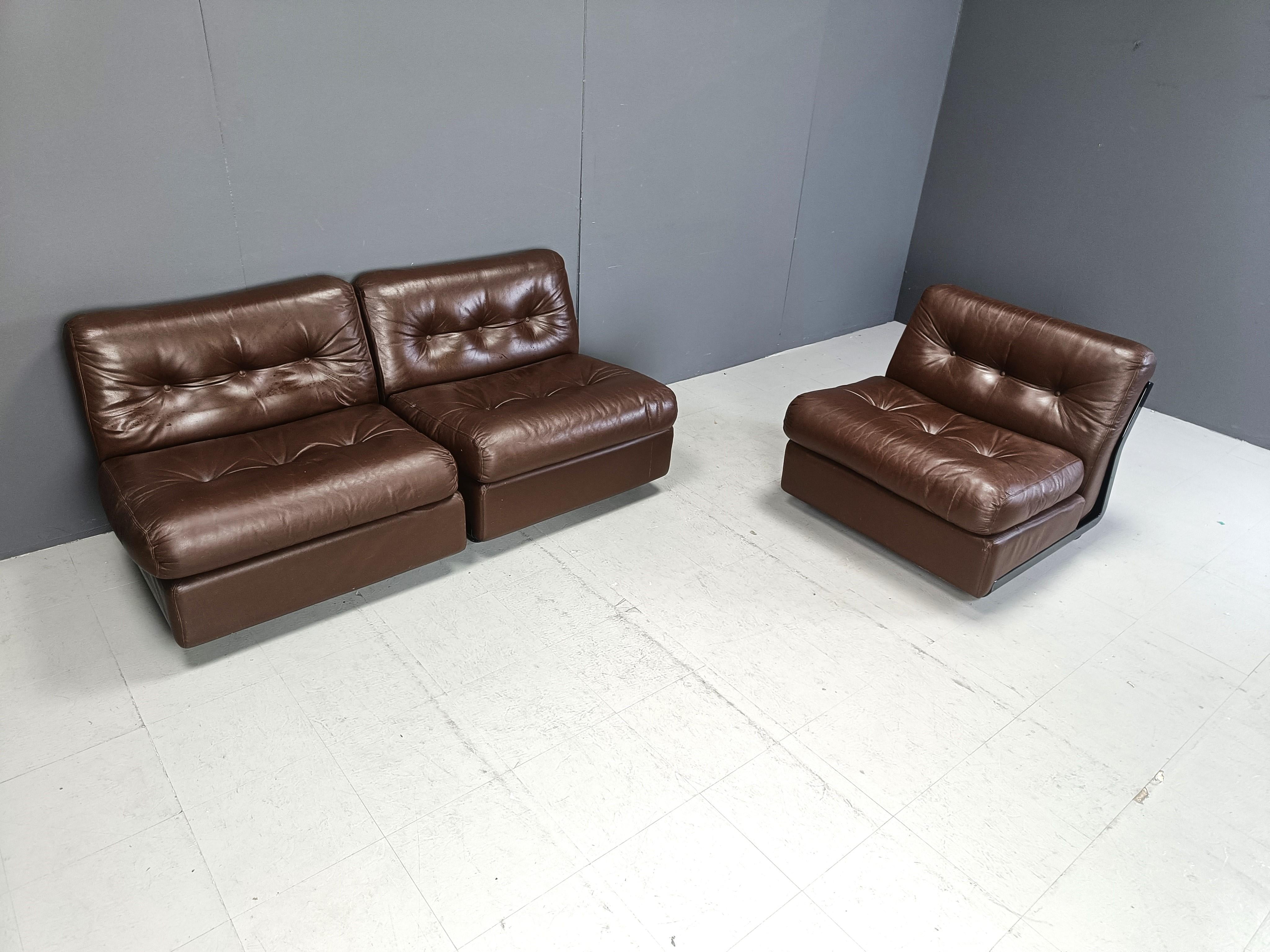 Sofá Modular Model Amanta de Mario Bellini para B&B Italia, años 70 - lote de 3 en venta 2