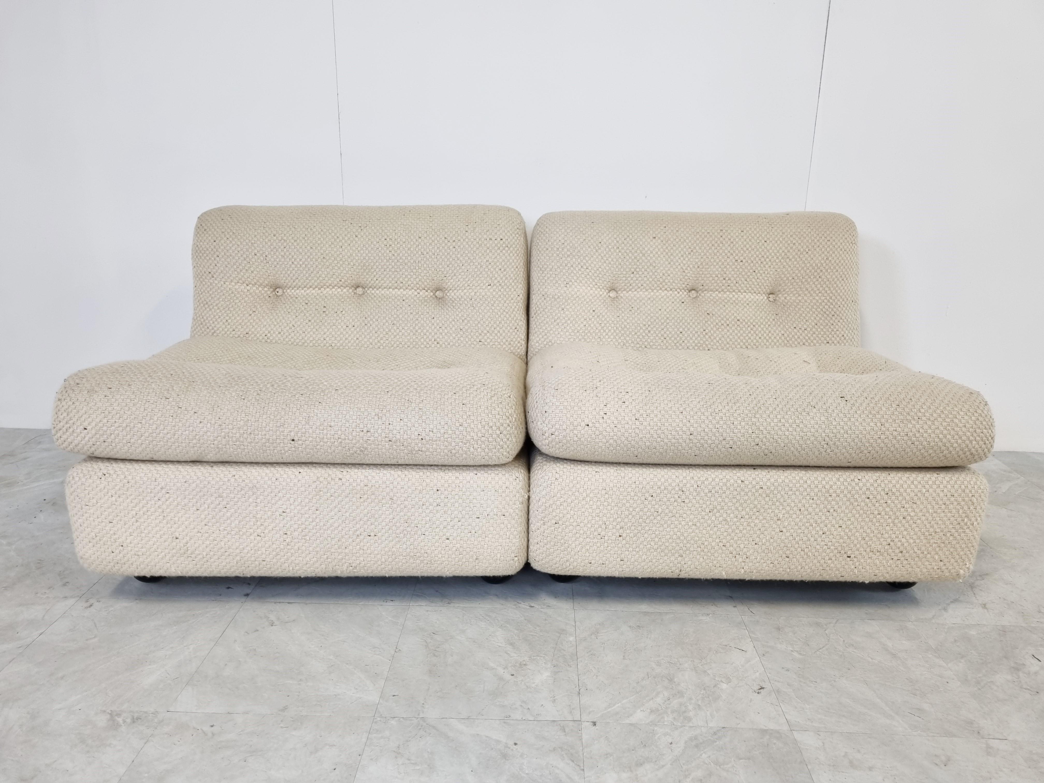 Space Age Model Amanta Modular Sofa by Mario Bellini for B&B Italia, 1980s