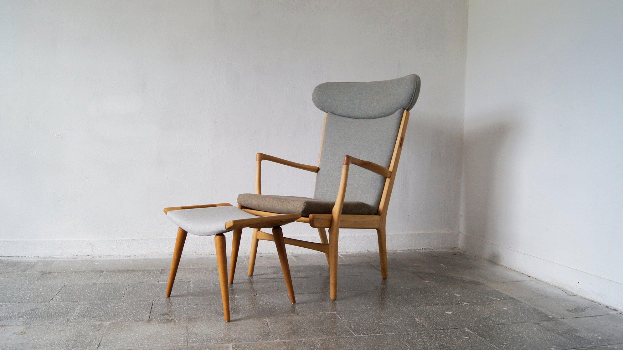 Modelo AP-16 Butaca y otomana de Hans J. Wegner para AP-Stolen, 1951 Danés en venta