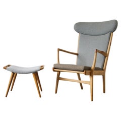 Model AP-16 Easy Chair and Ottoman by Hans J. Wegner for AP-Stolen, 1951